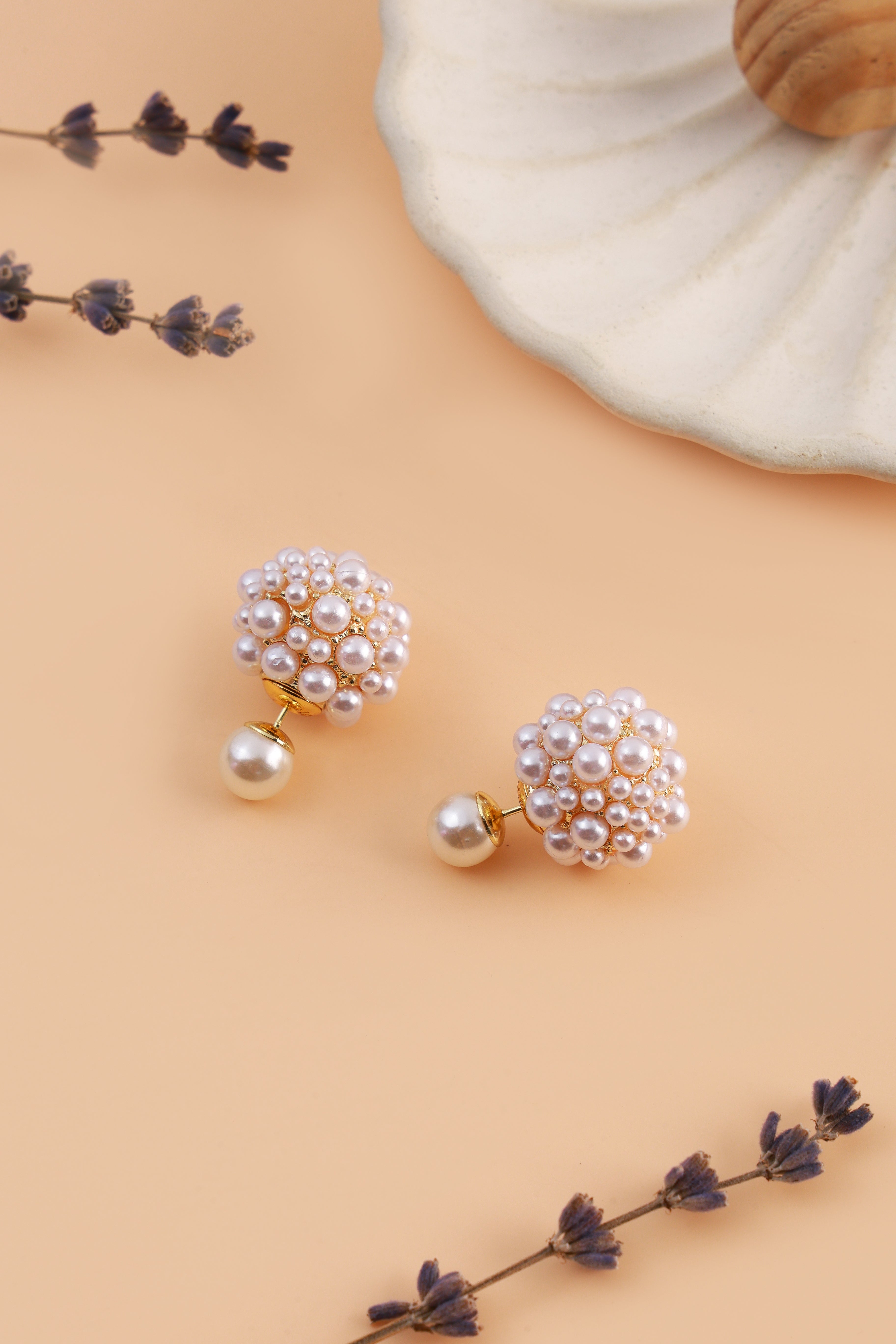 Floral Pearl Vine Studs