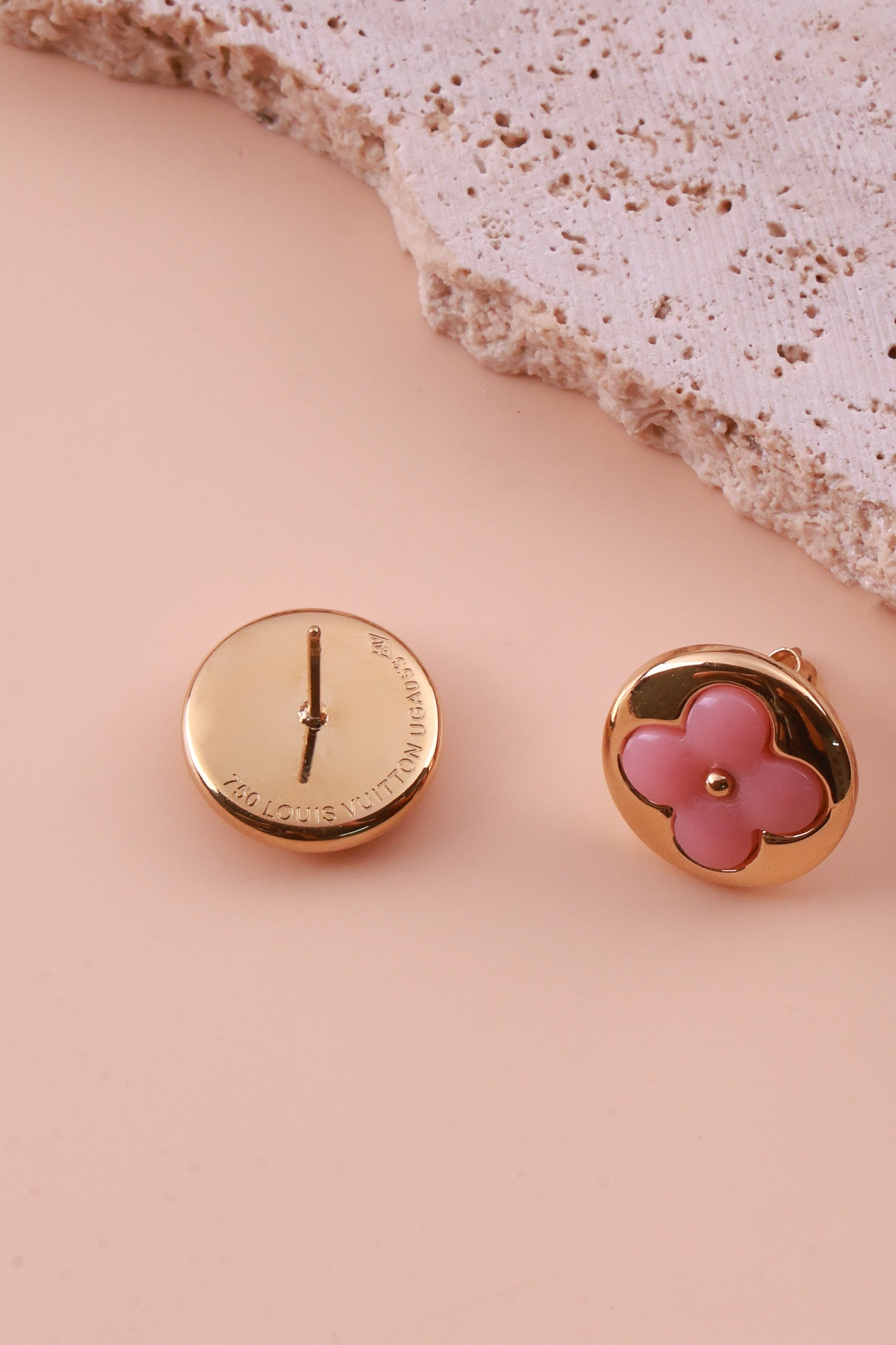 Pink Floral Elvy Studs