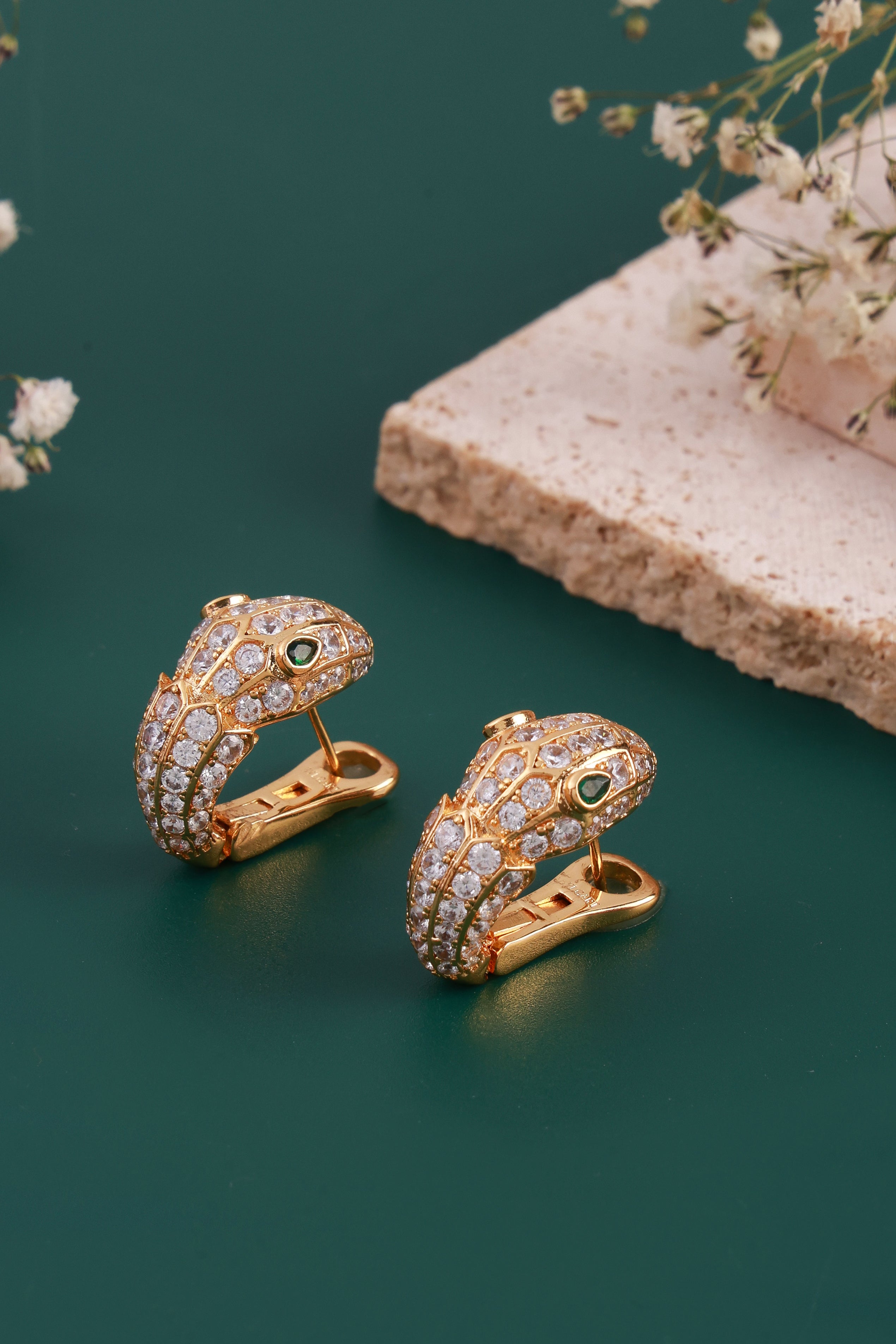 Gold Sparkling Earrings