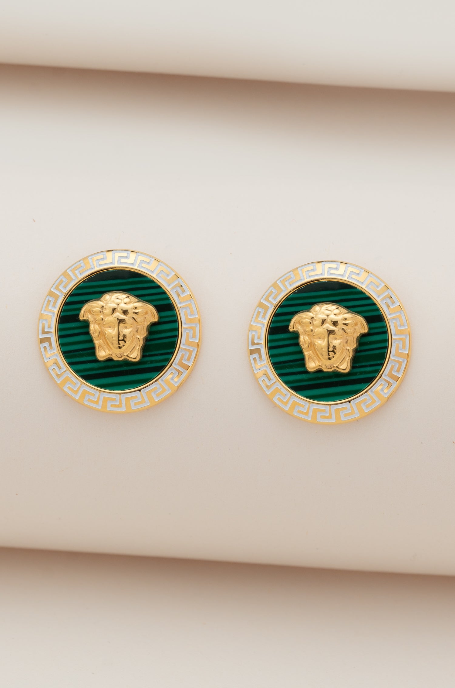 Green Medusa Verche Studs