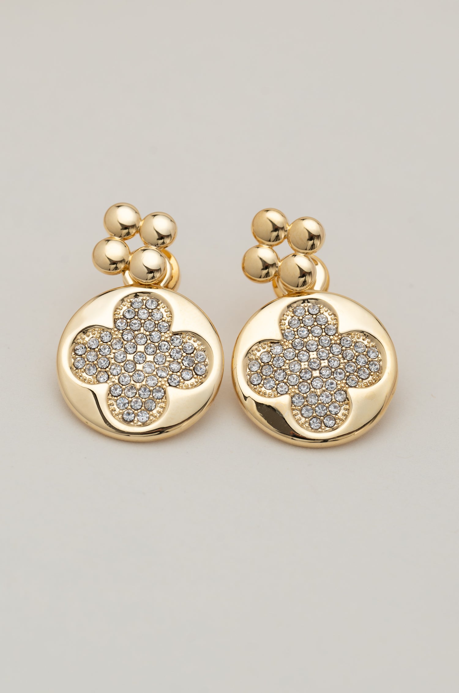Golden Spherical Elvy Earrings