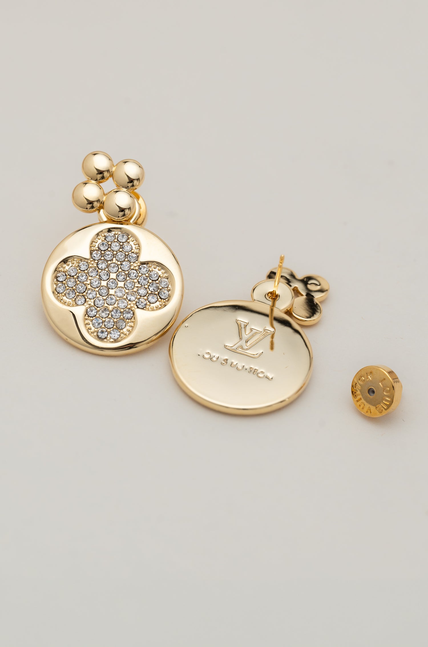 Golden Spherical Elvy Earrings