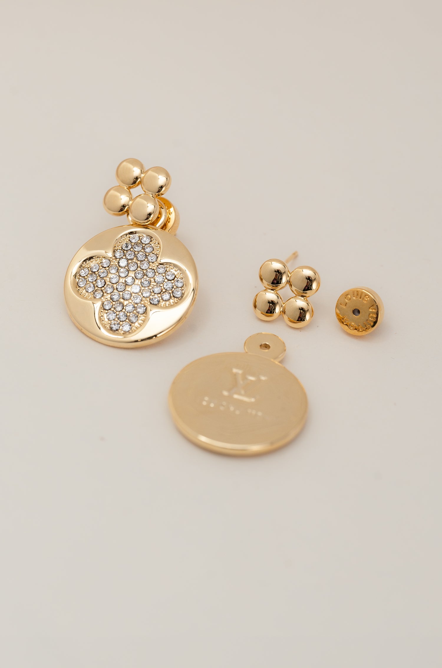 Golden Spherical Elvy Earrings