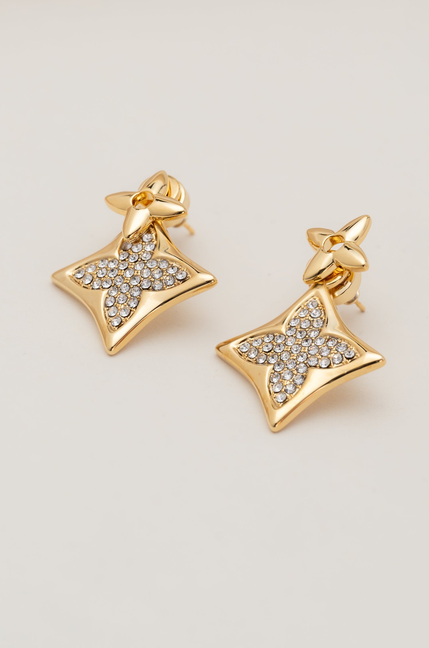 Golden Squared Elvy Earrings