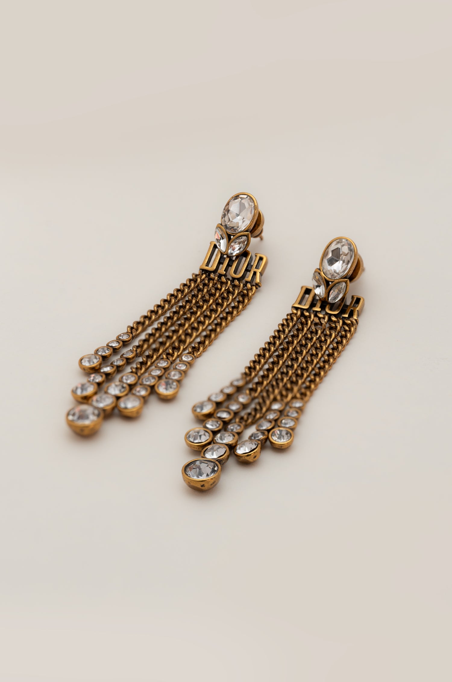 Crystal Drape Diot Earrings