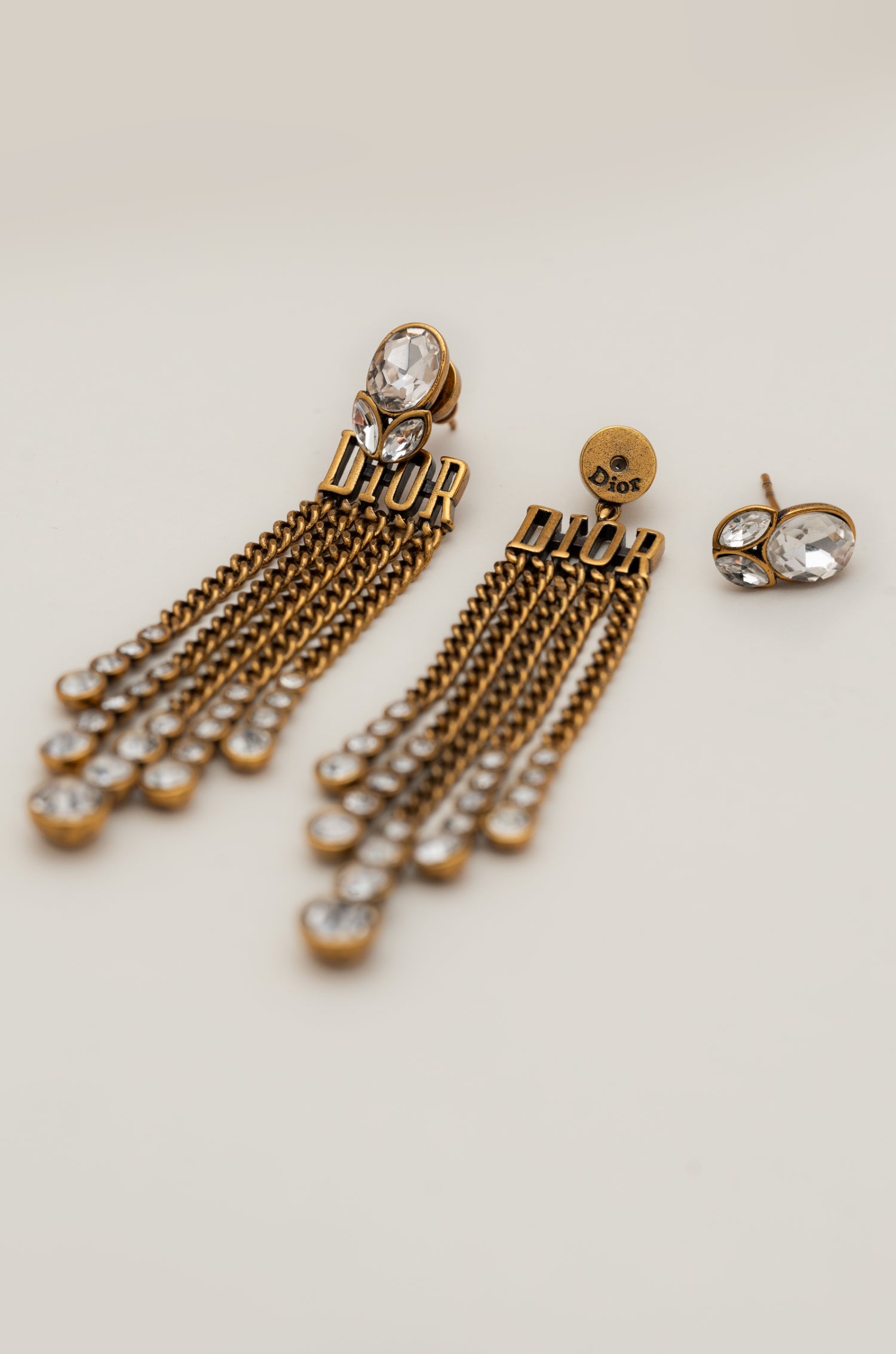 Crystal Drape Diot Earrings
