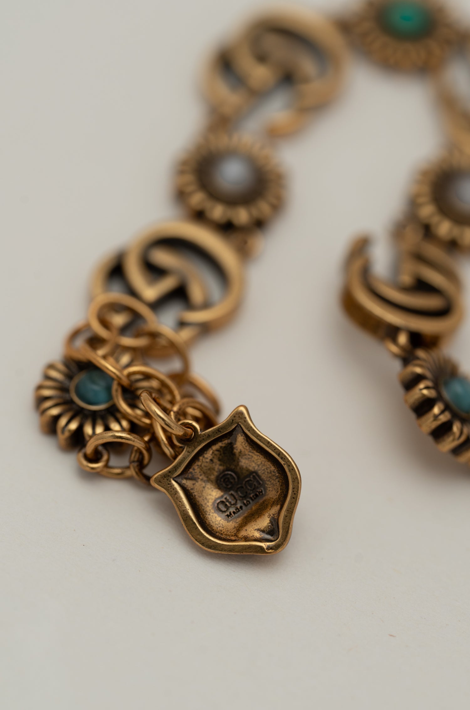 Turquoise Charm Guchi Bracelet