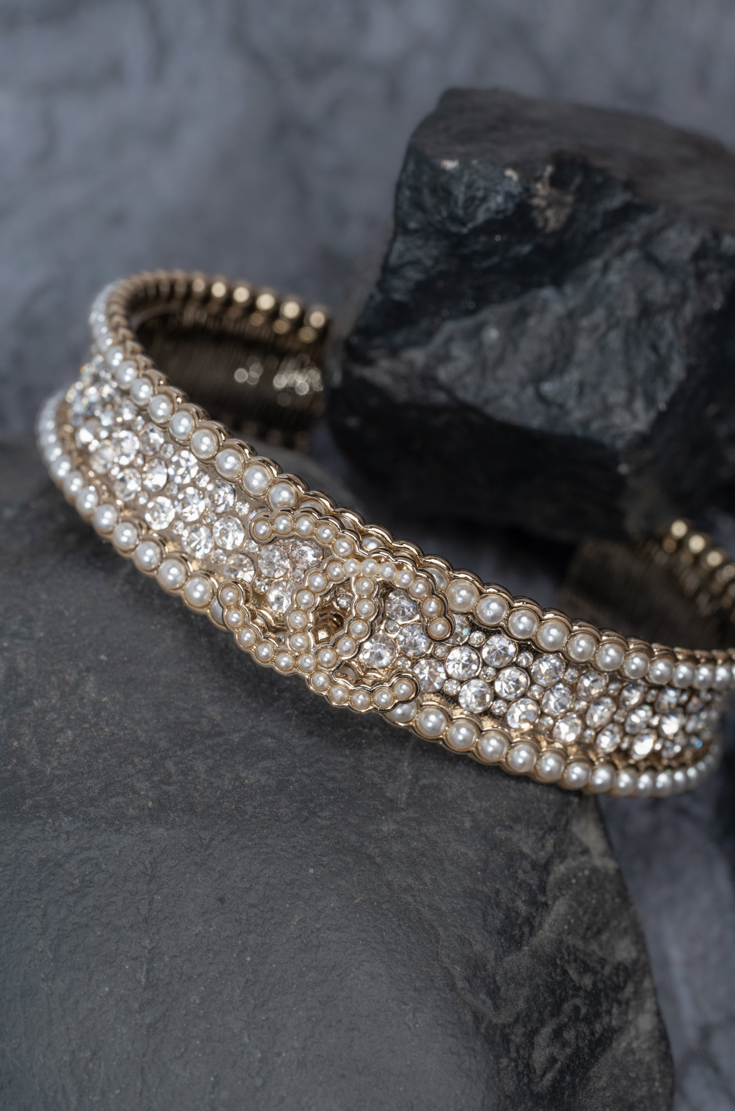 Luxe Pearl Cascade Shanel Bracelet