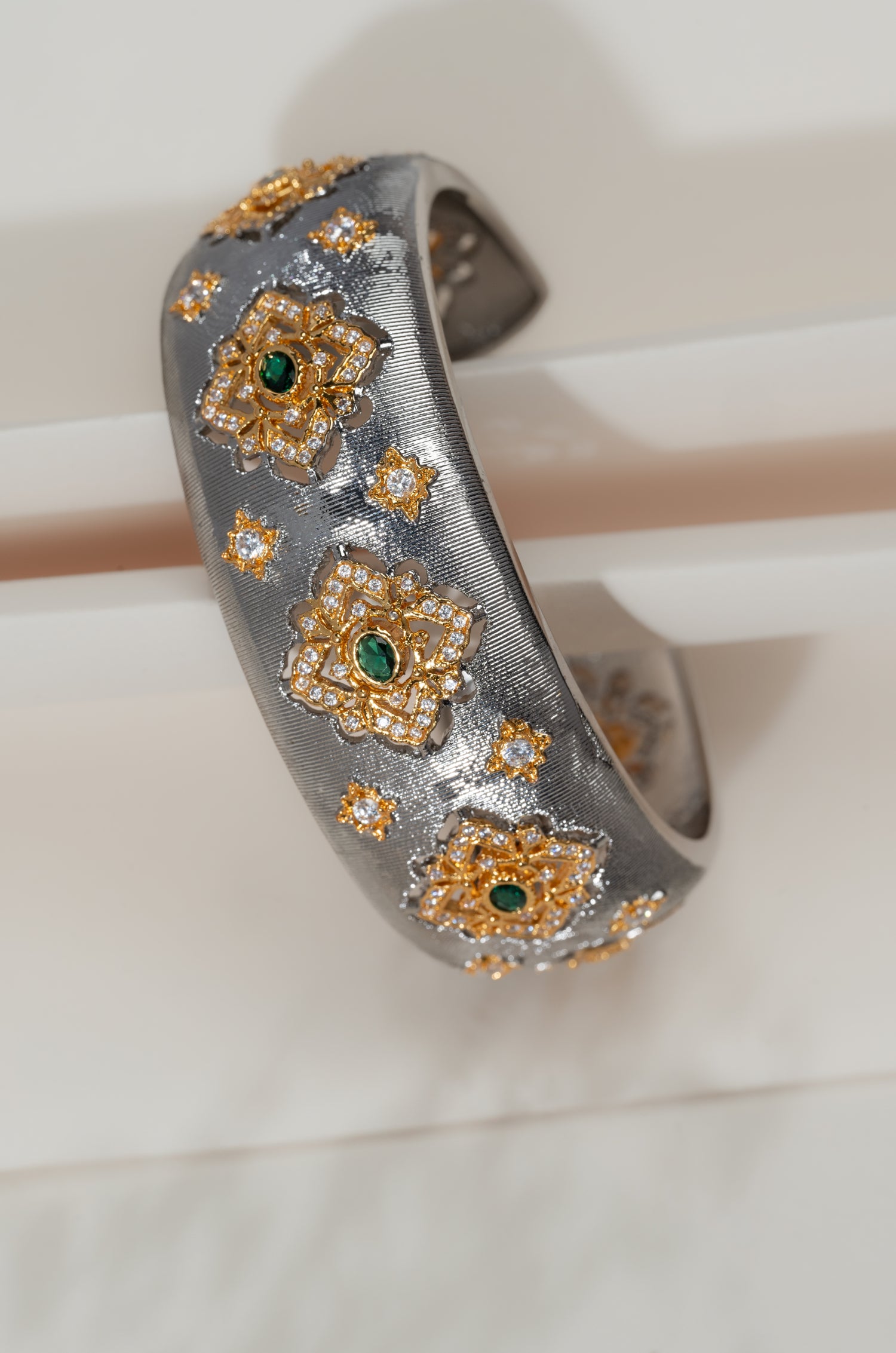 Silver & Gold Harmony Cuff Buccell Bracelet