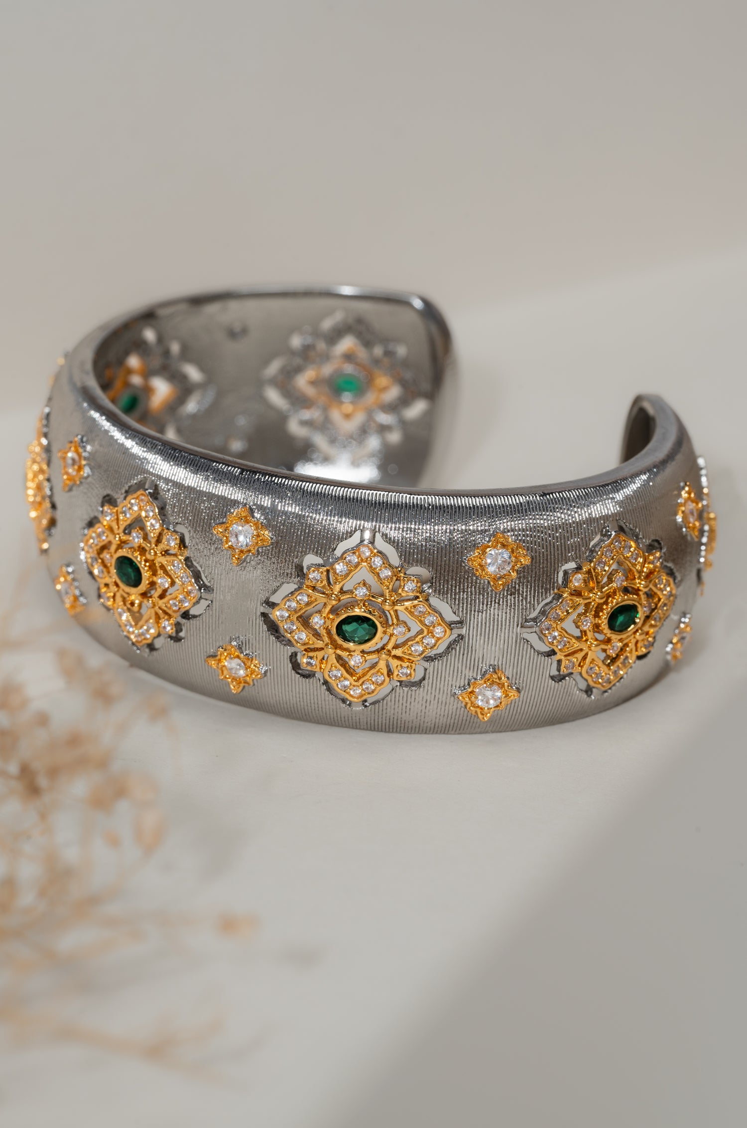 Silver & Gold Harmony Cuff Buccell Bracelet