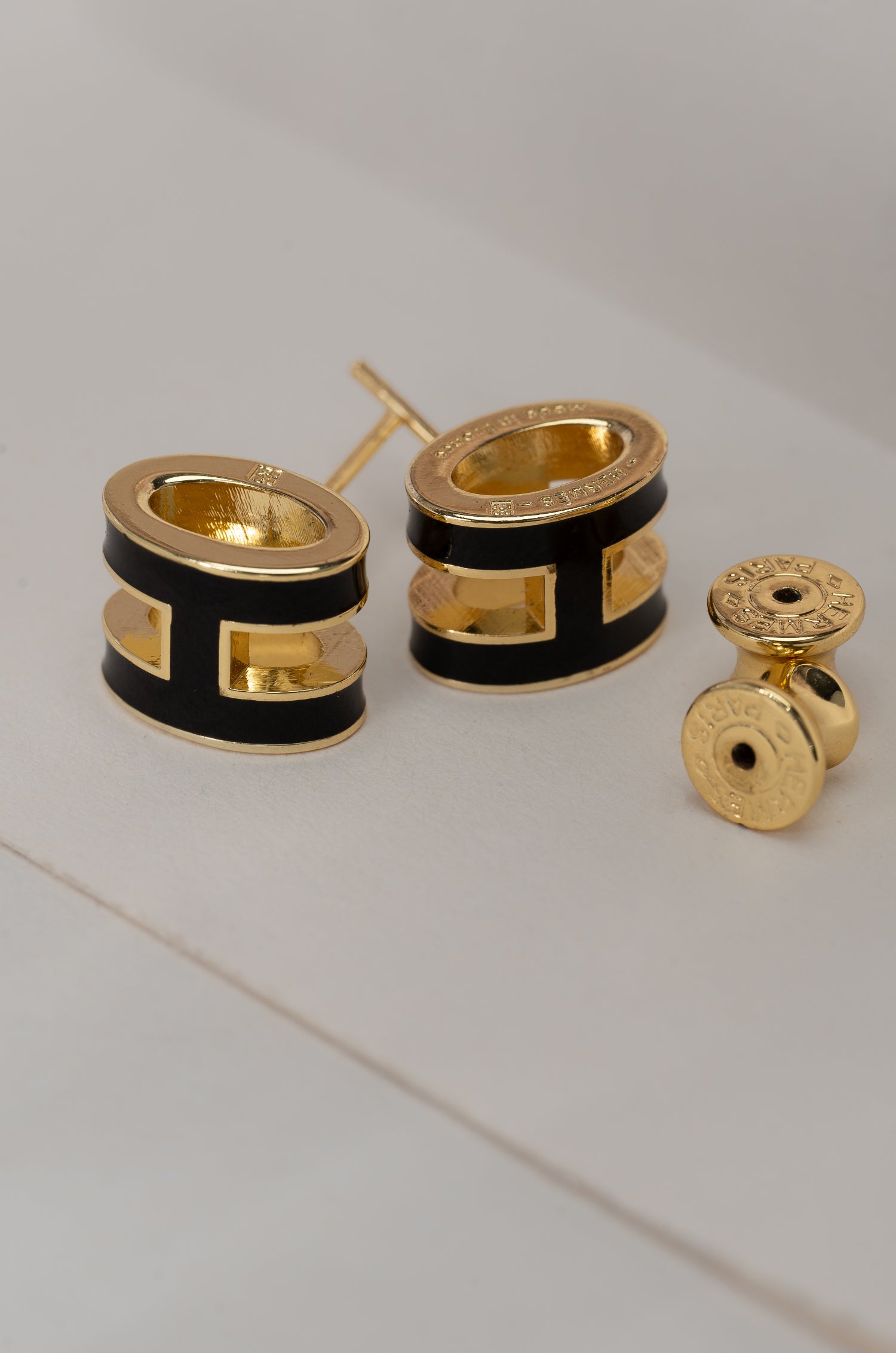 Black Barrel Luxe Hermie Studs