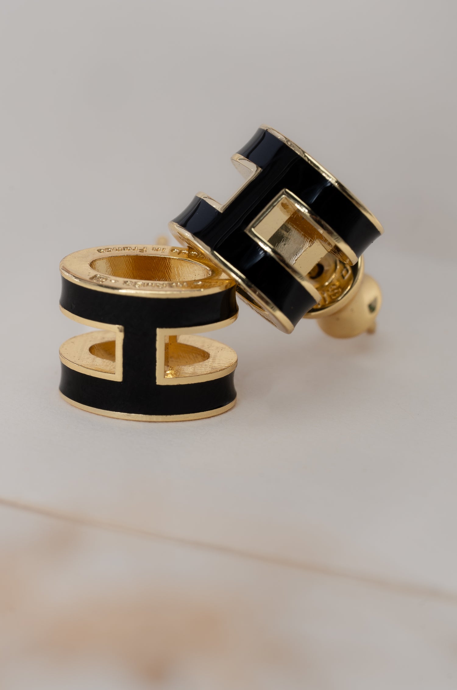 Black Barrel Luxe Hermie Studs
