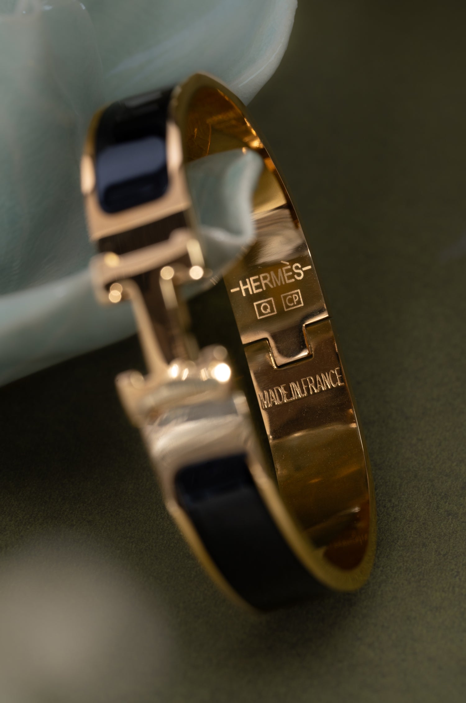 Black Enamel Charm Bracelet