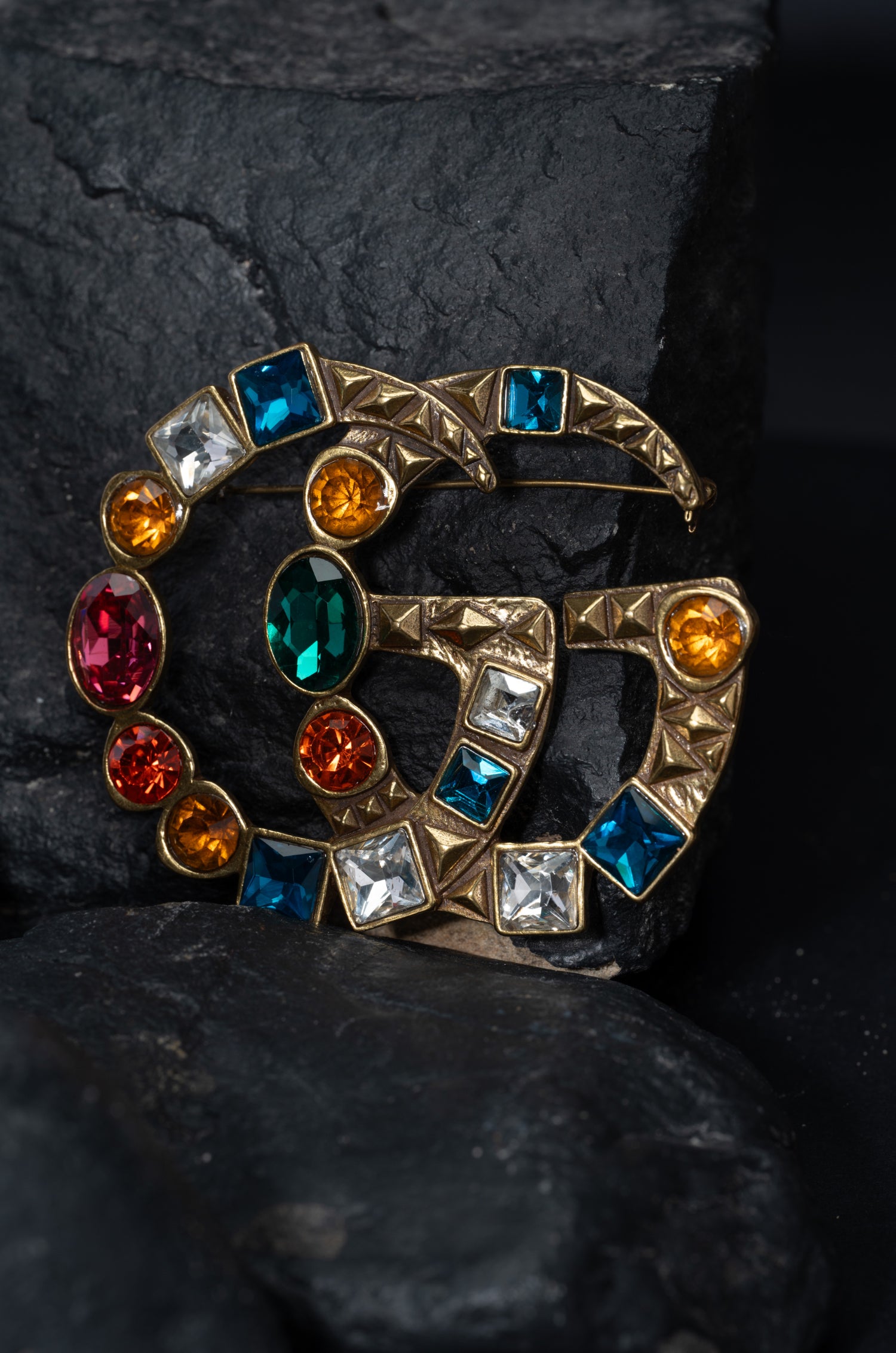 Prismatic Luxe Guchi Brooch