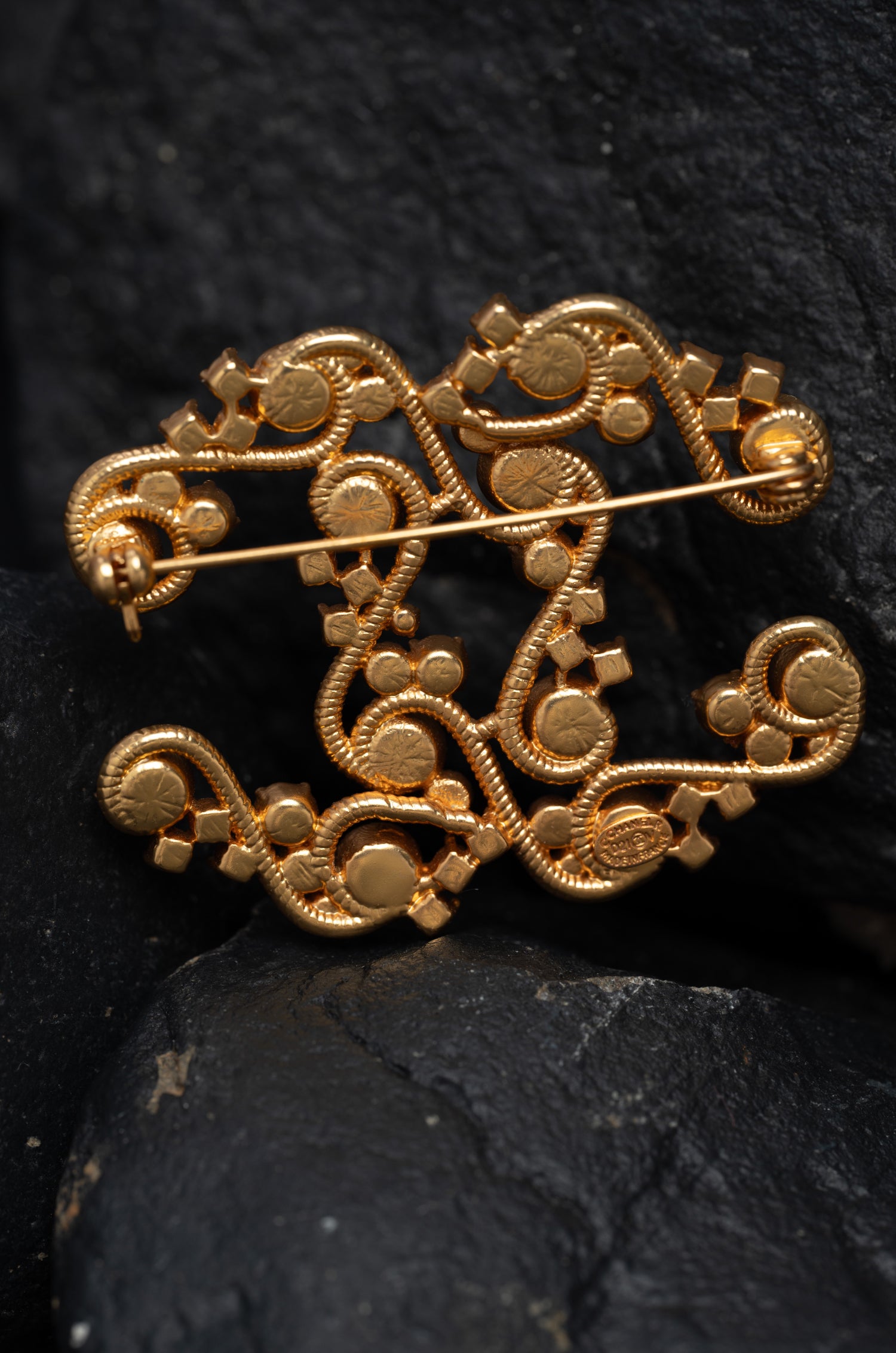 Golden Elegance Shanel Brooch