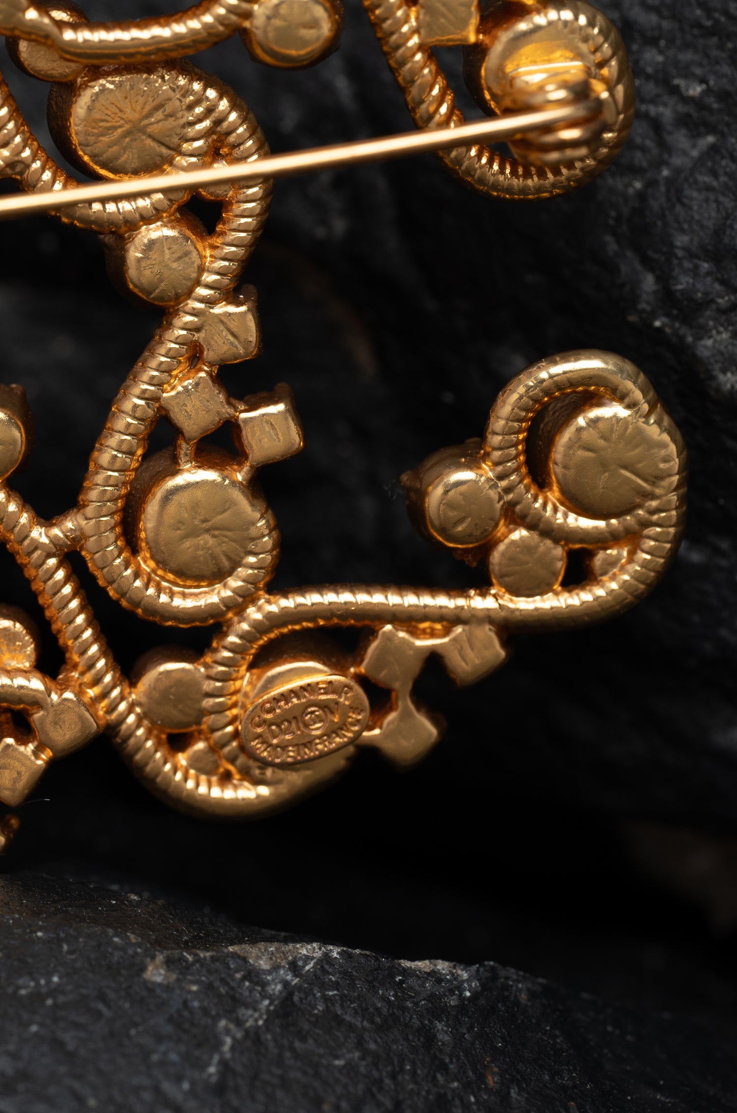 Golden Elegance Shanel Brooch