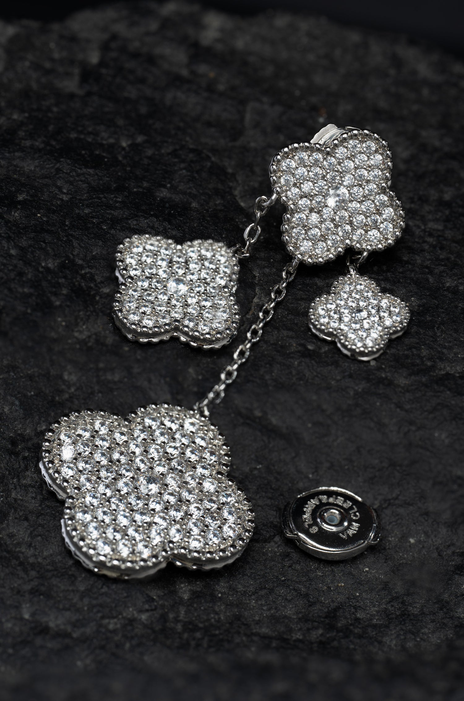 Rockin White Earrings