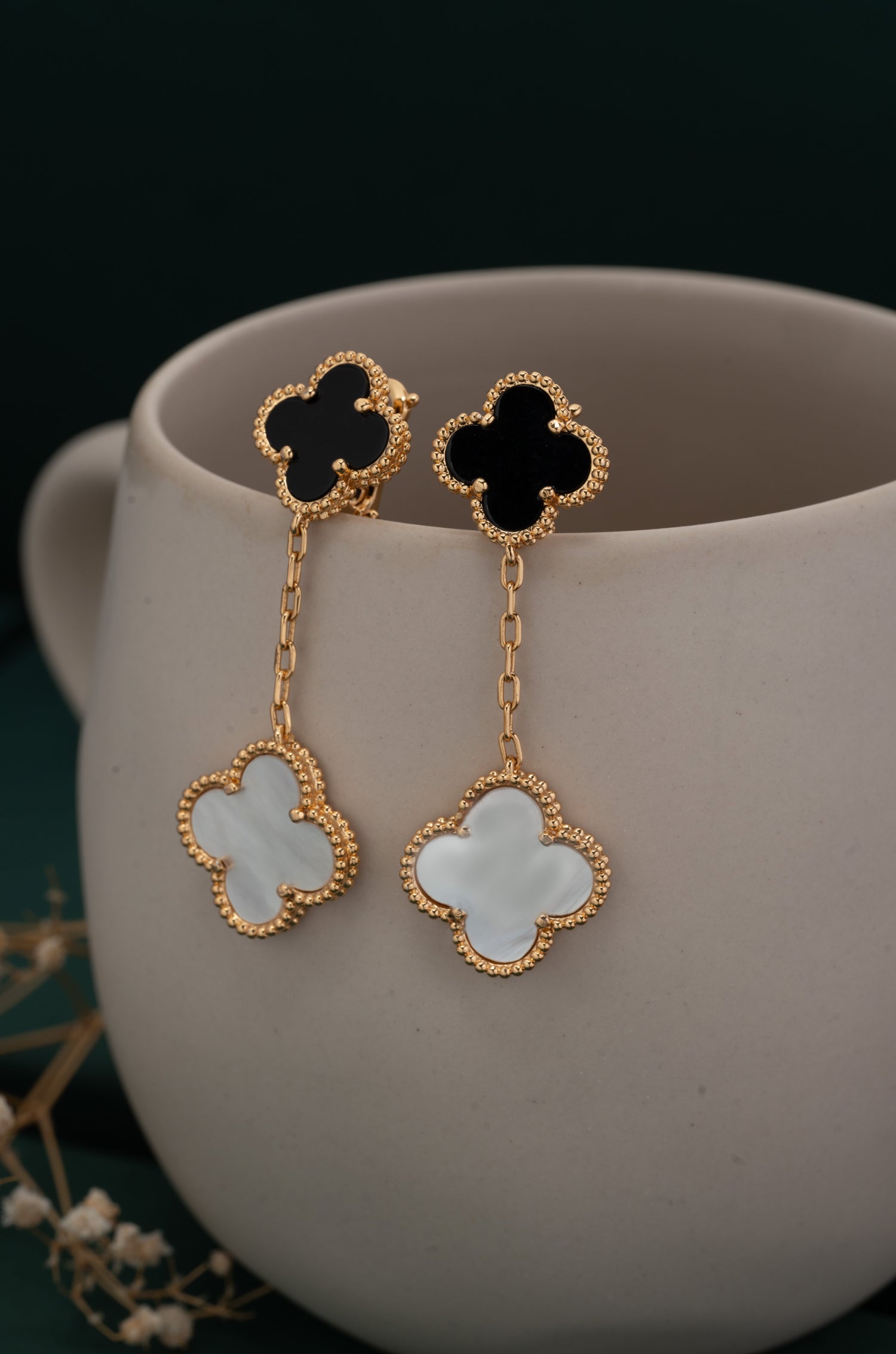 Noir Blossom Earrings