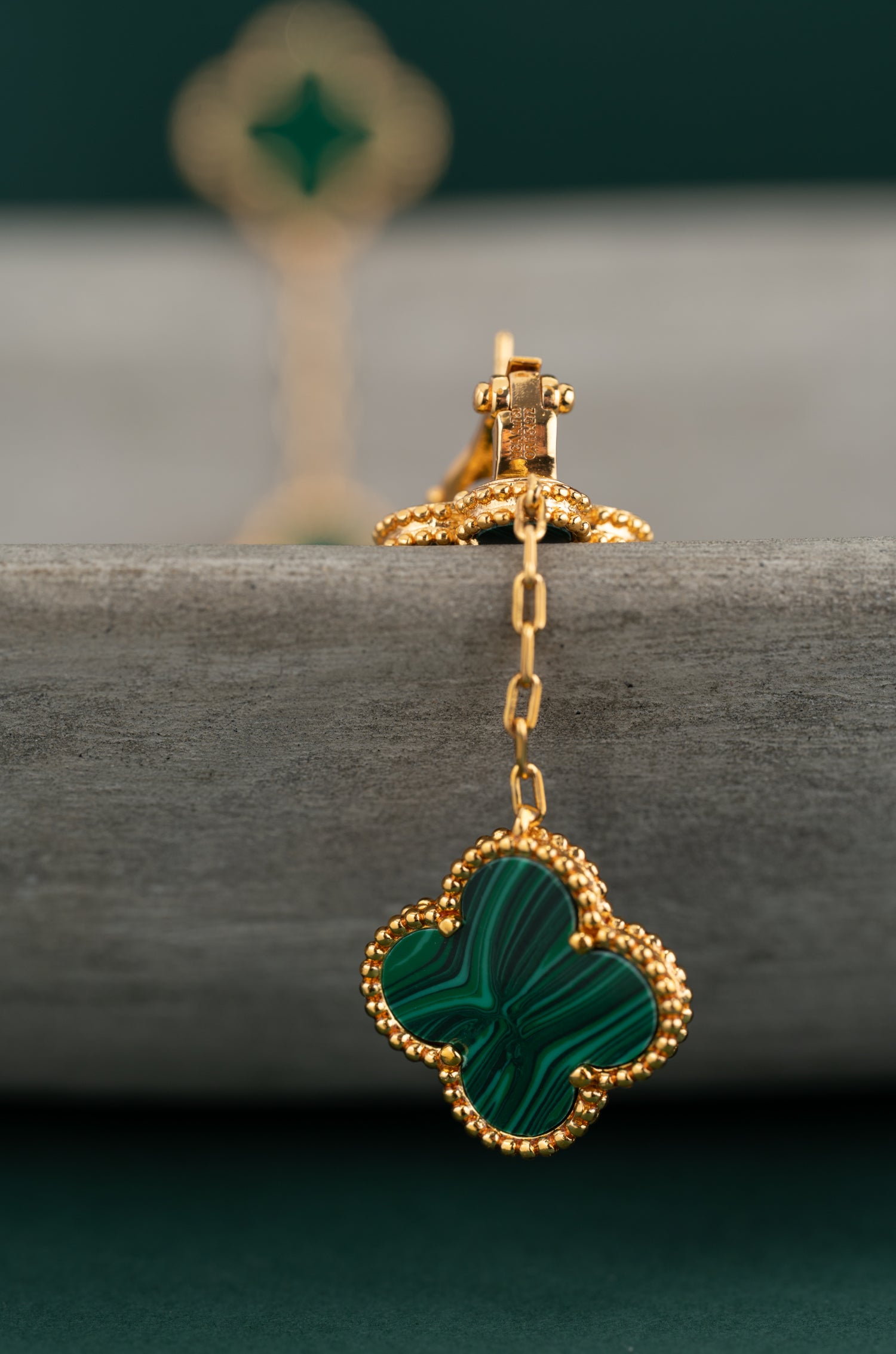 Green Enamel Earrings