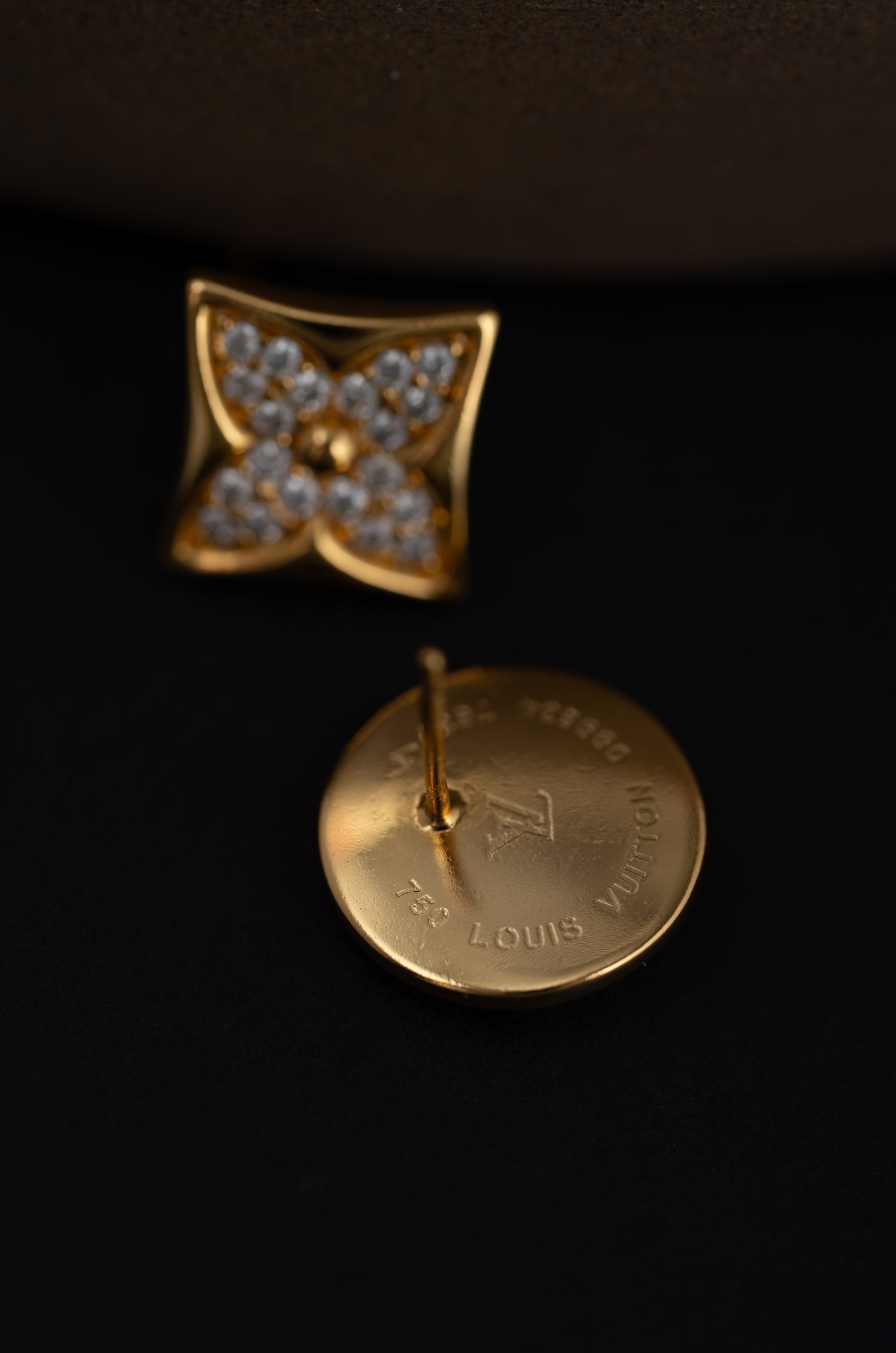 Crystalline Golden Duo Studs