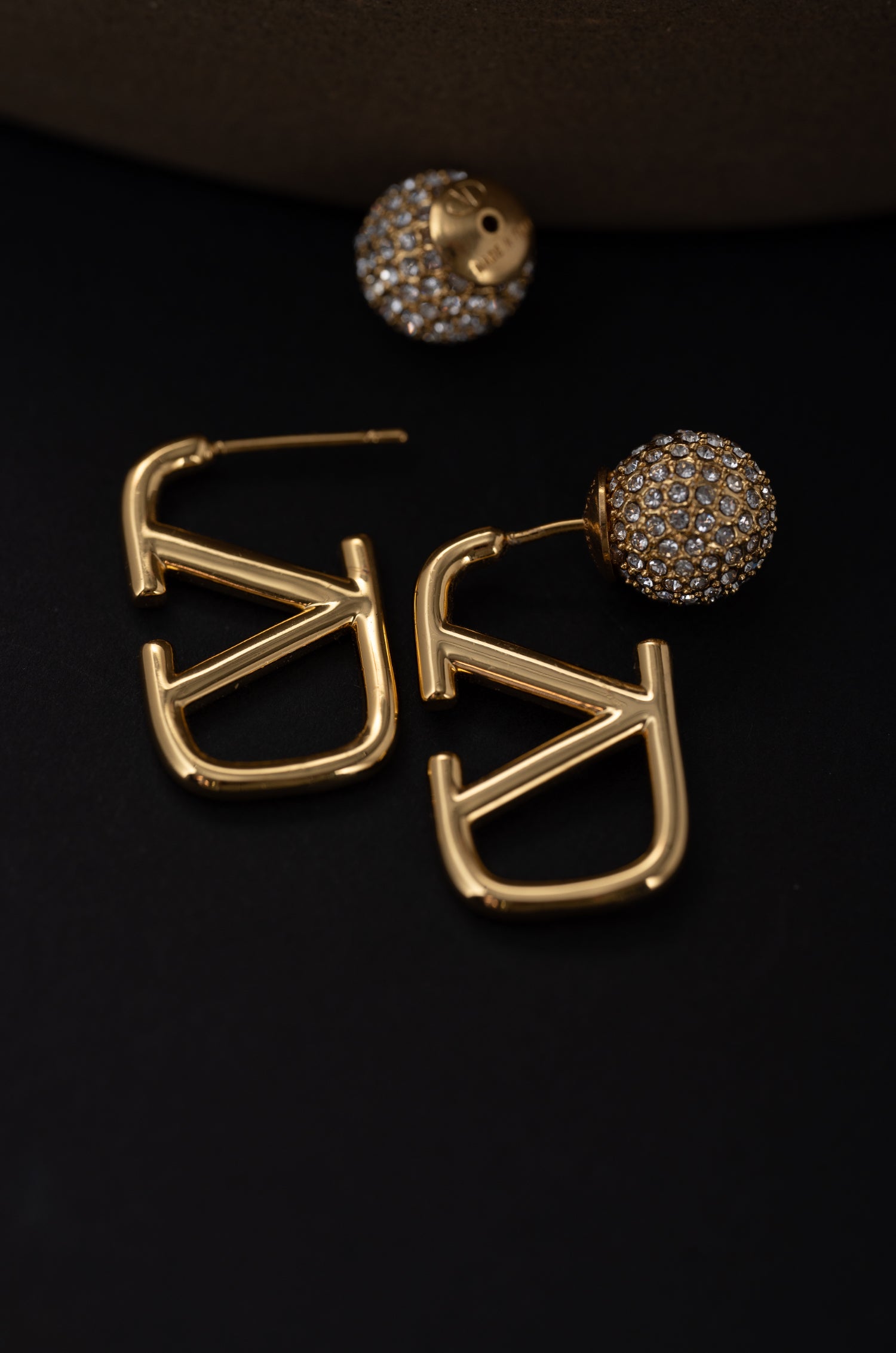 Golden Sparkle Valentine Earrings