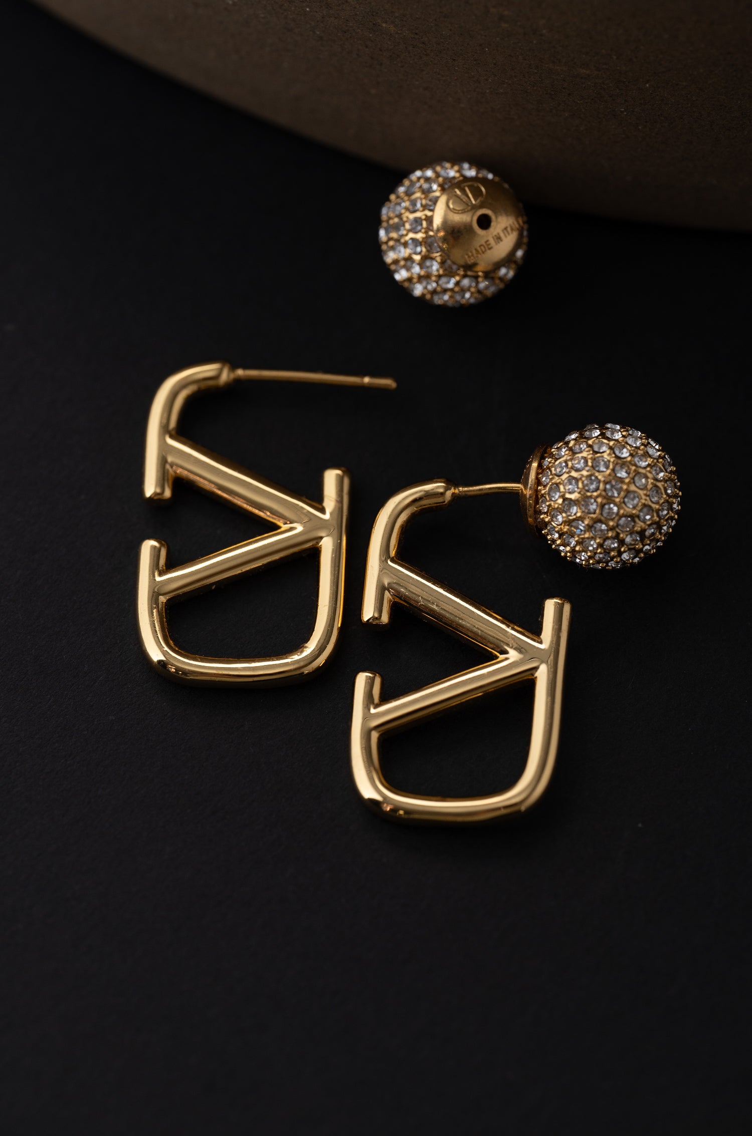 Golden Sparkle Valentine Earrings