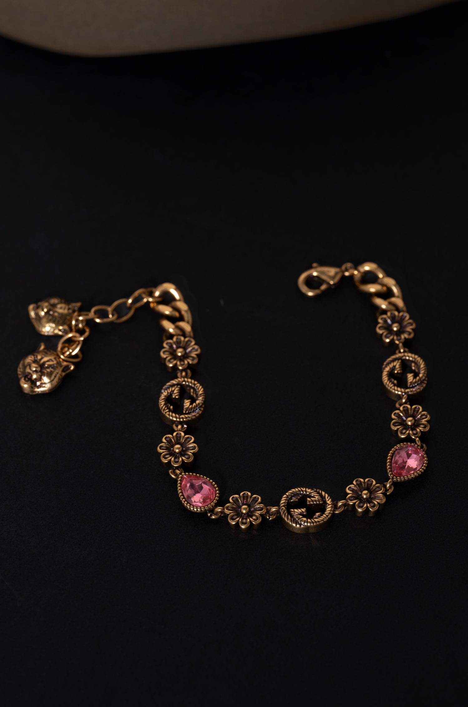 Pink Dream Gold Guchi Bracelet