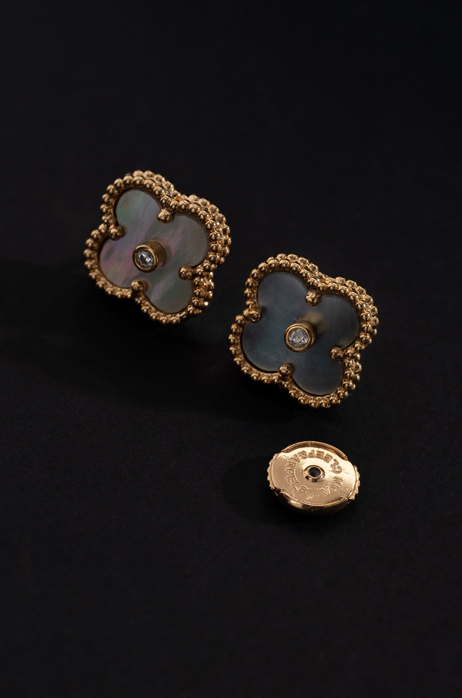 Charcoal Petal Dual Shade Studs