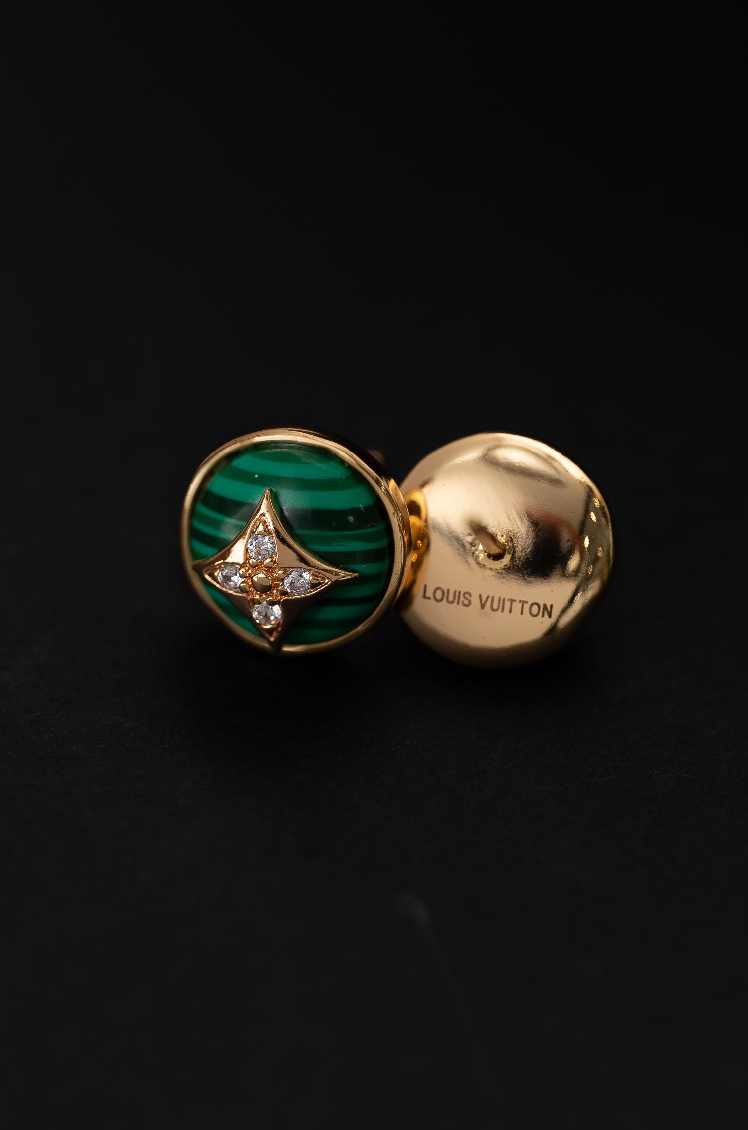 Green Sphere Elvy Studs