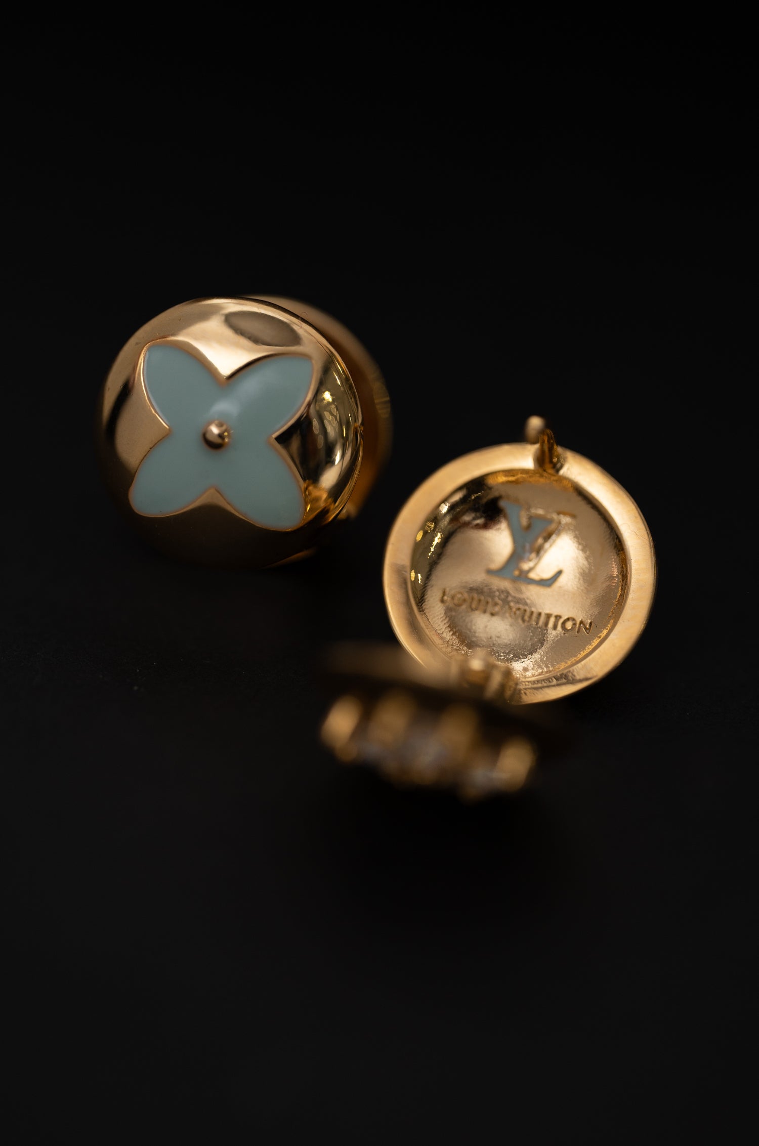 Sky Blue Floral Elvy Studs