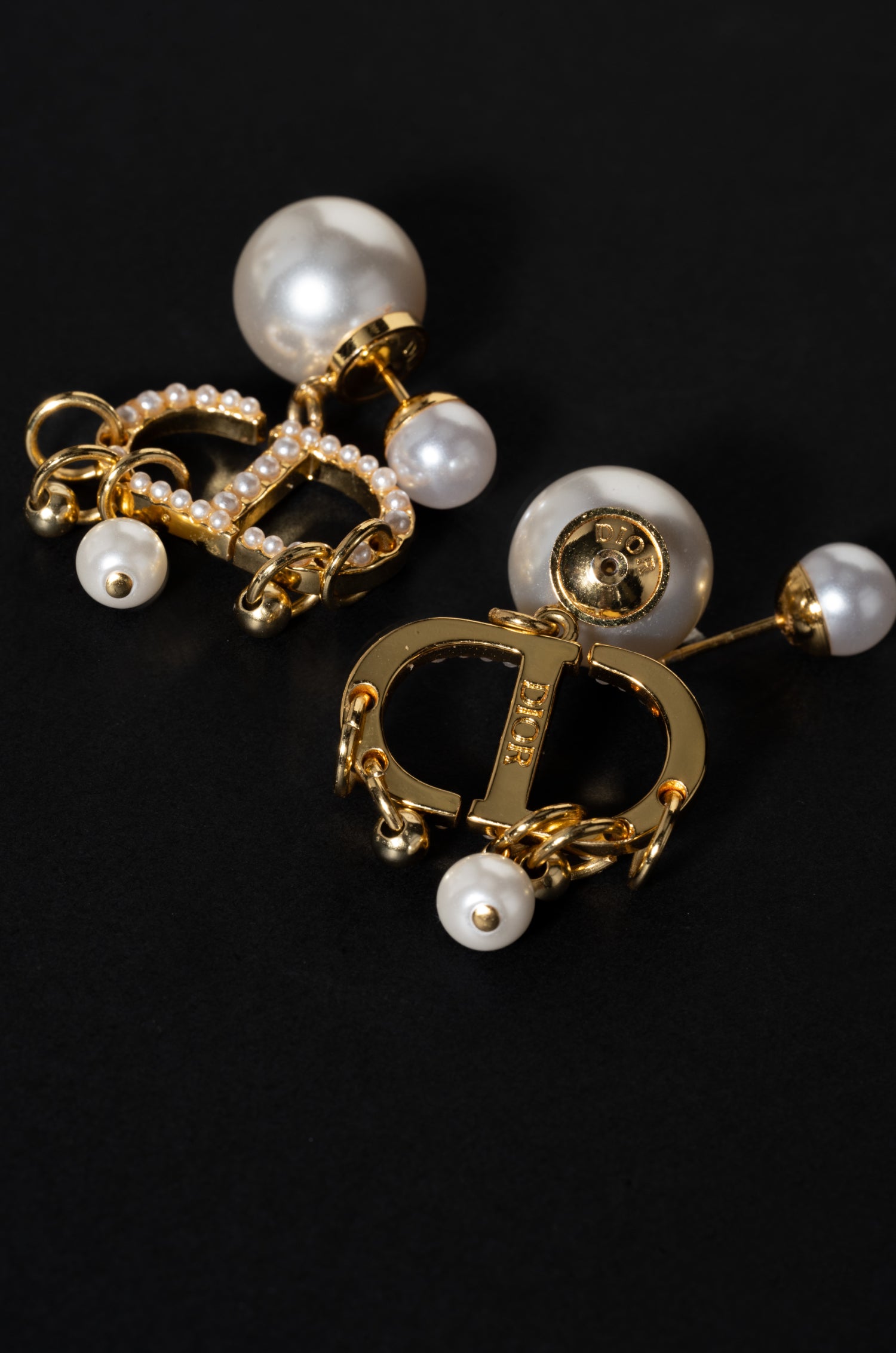 Golden Dew Pearl Diot Drop Earrings