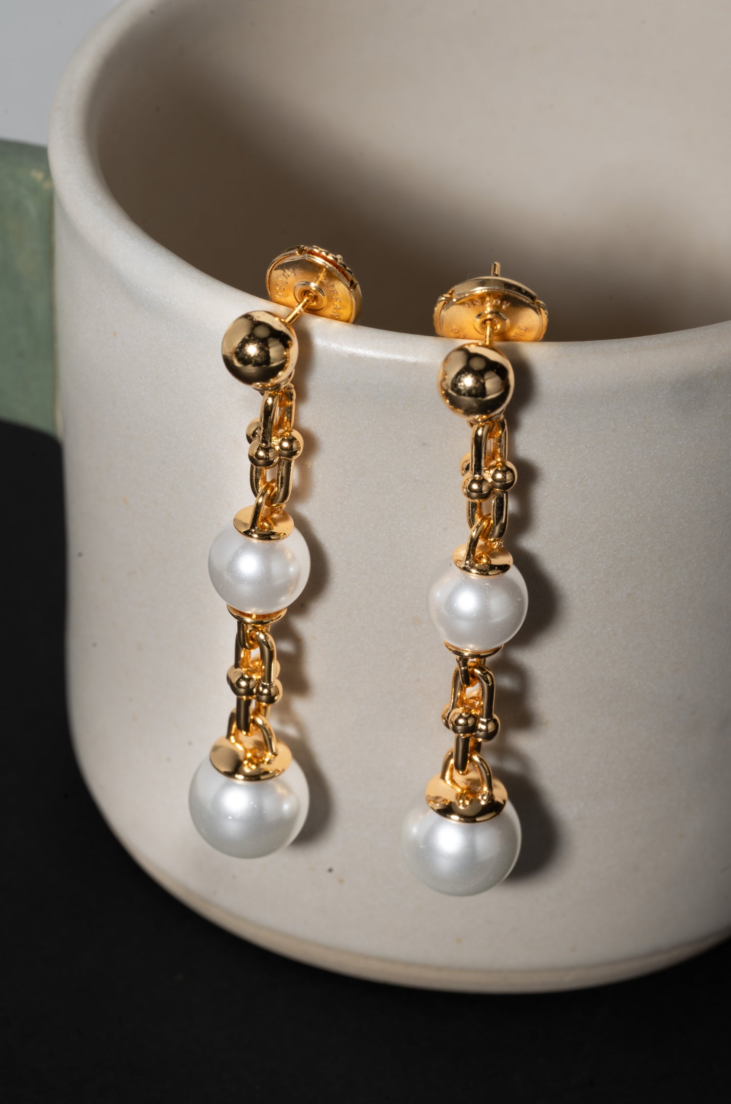 Opal Pearl Charm Celone Earrings