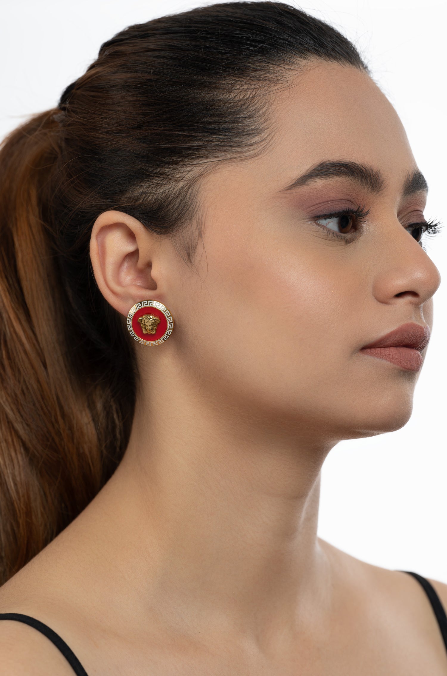 Red Medusa Verche Studs