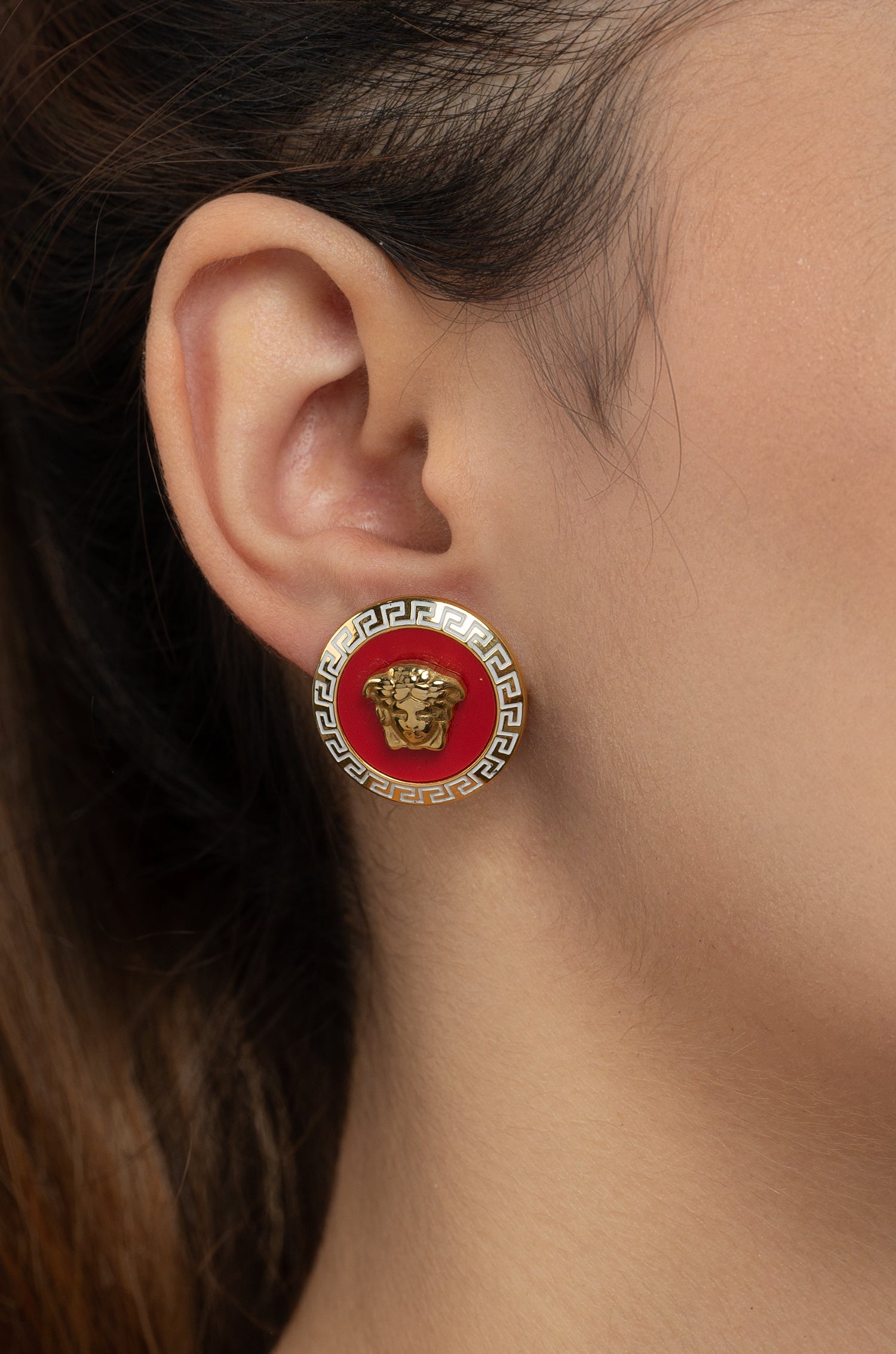 Red Medusa Verche Studs