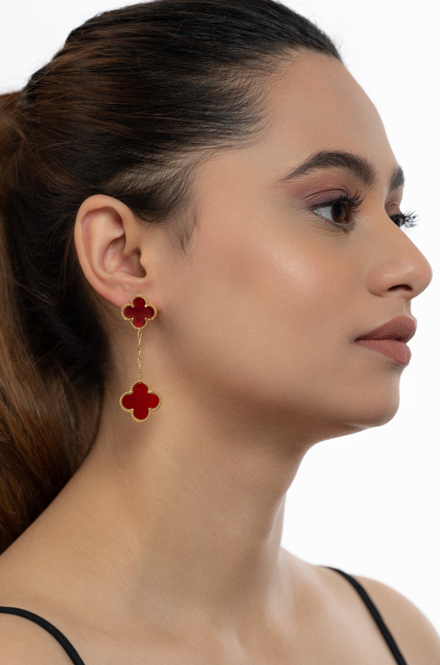 Red Enamel Earrings