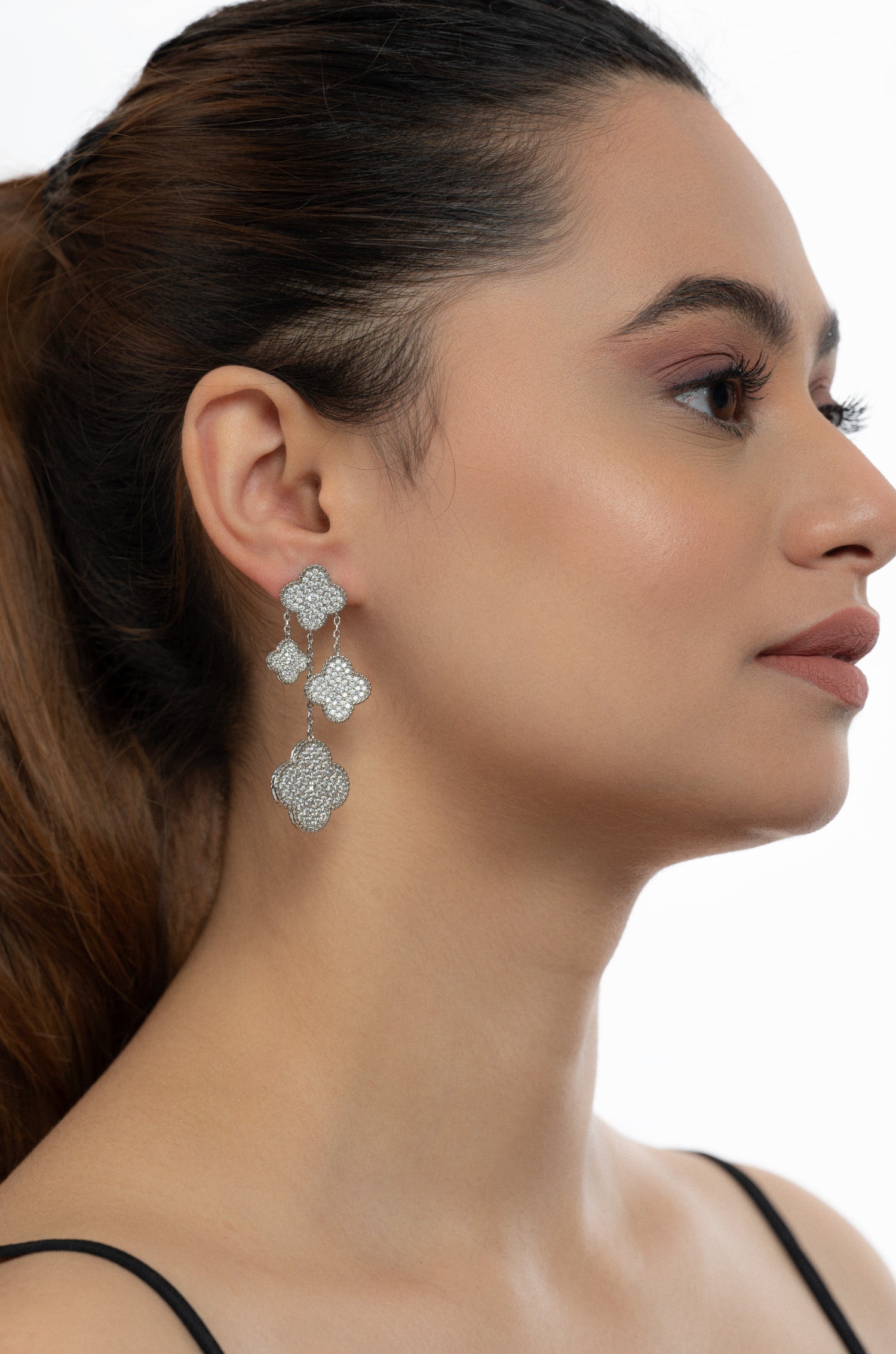 Rockin White Earrings