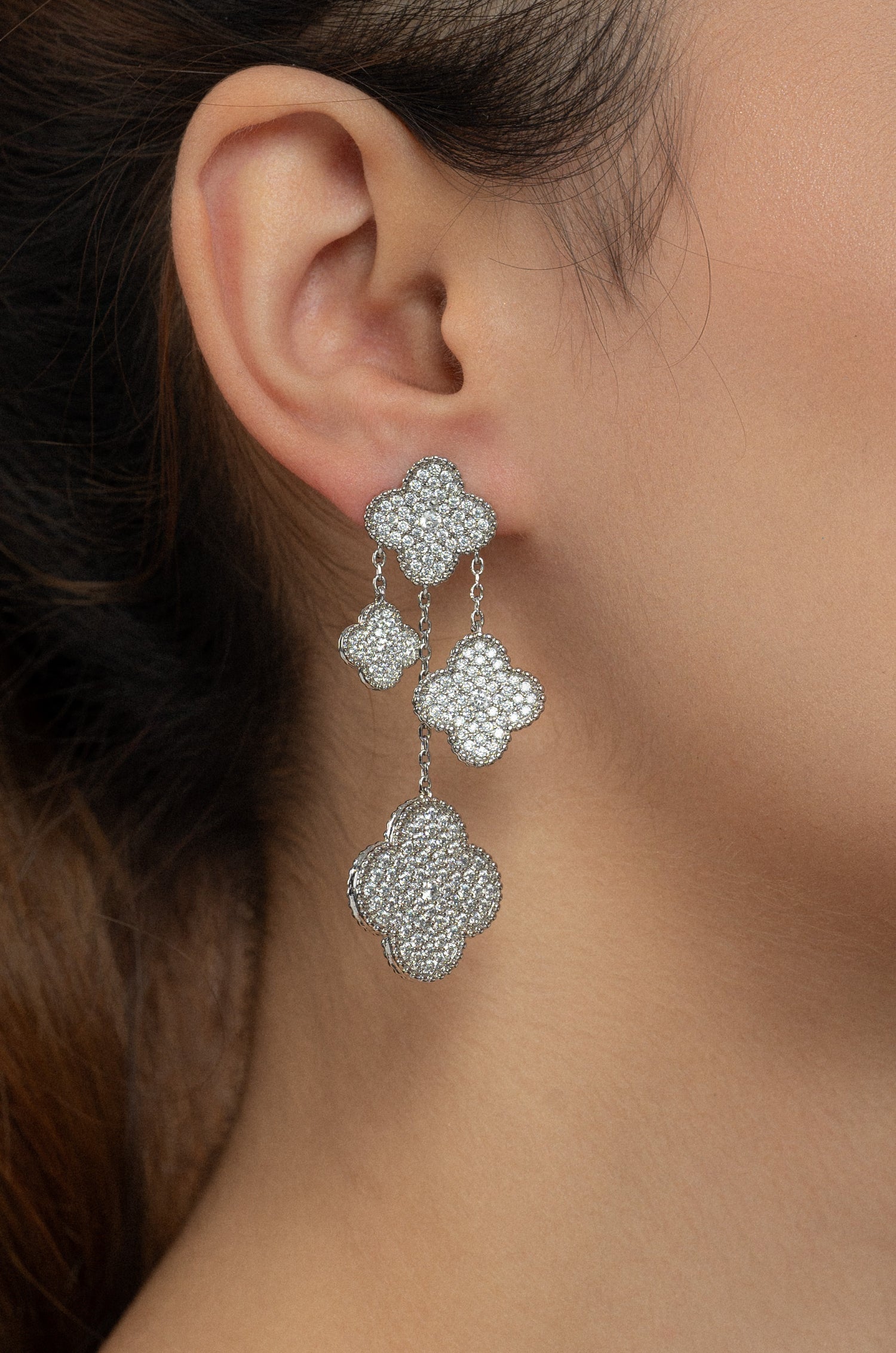 Rockin White Earrings