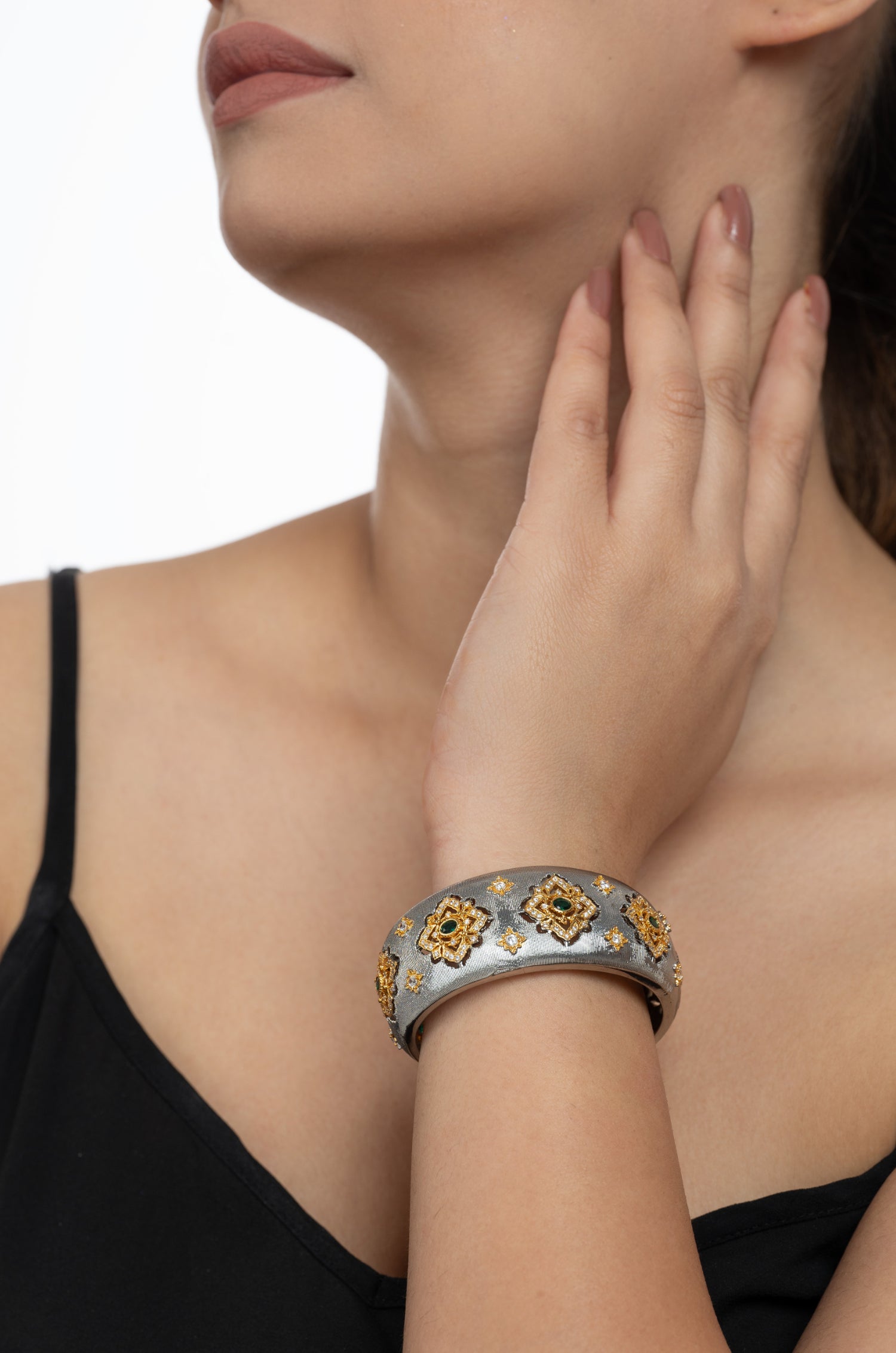Silver & Gold Harmony Cuff Buccell Bracelet