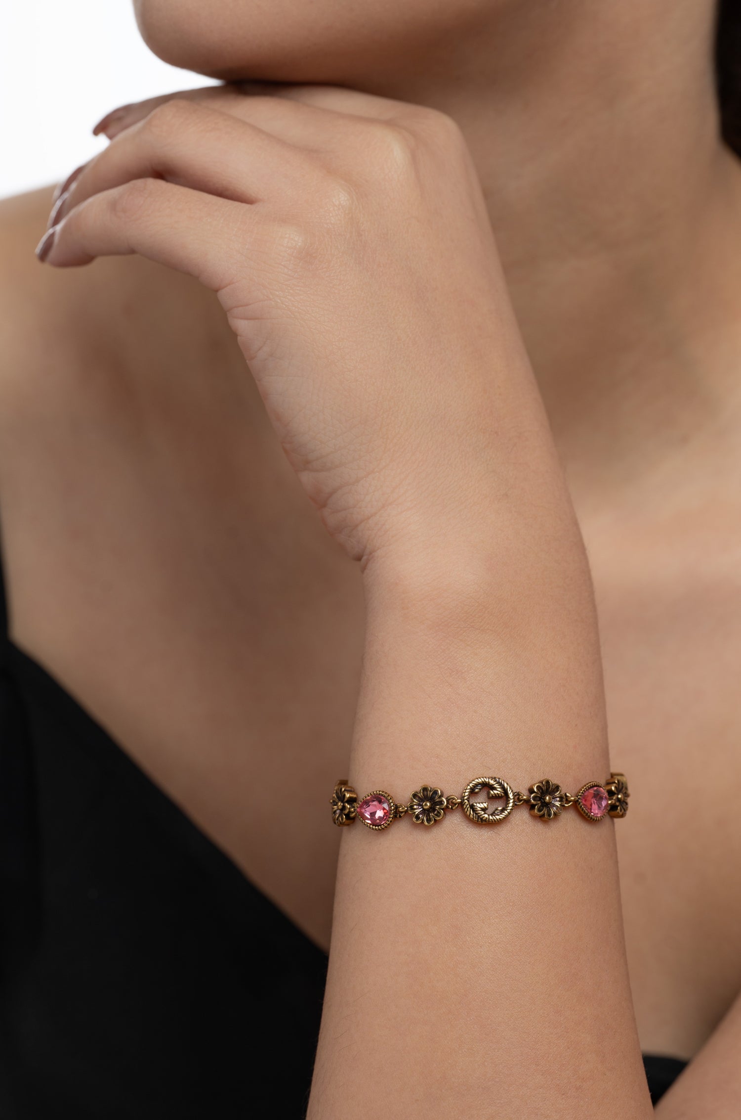 Pink Dream Gold Guchi Bracelet