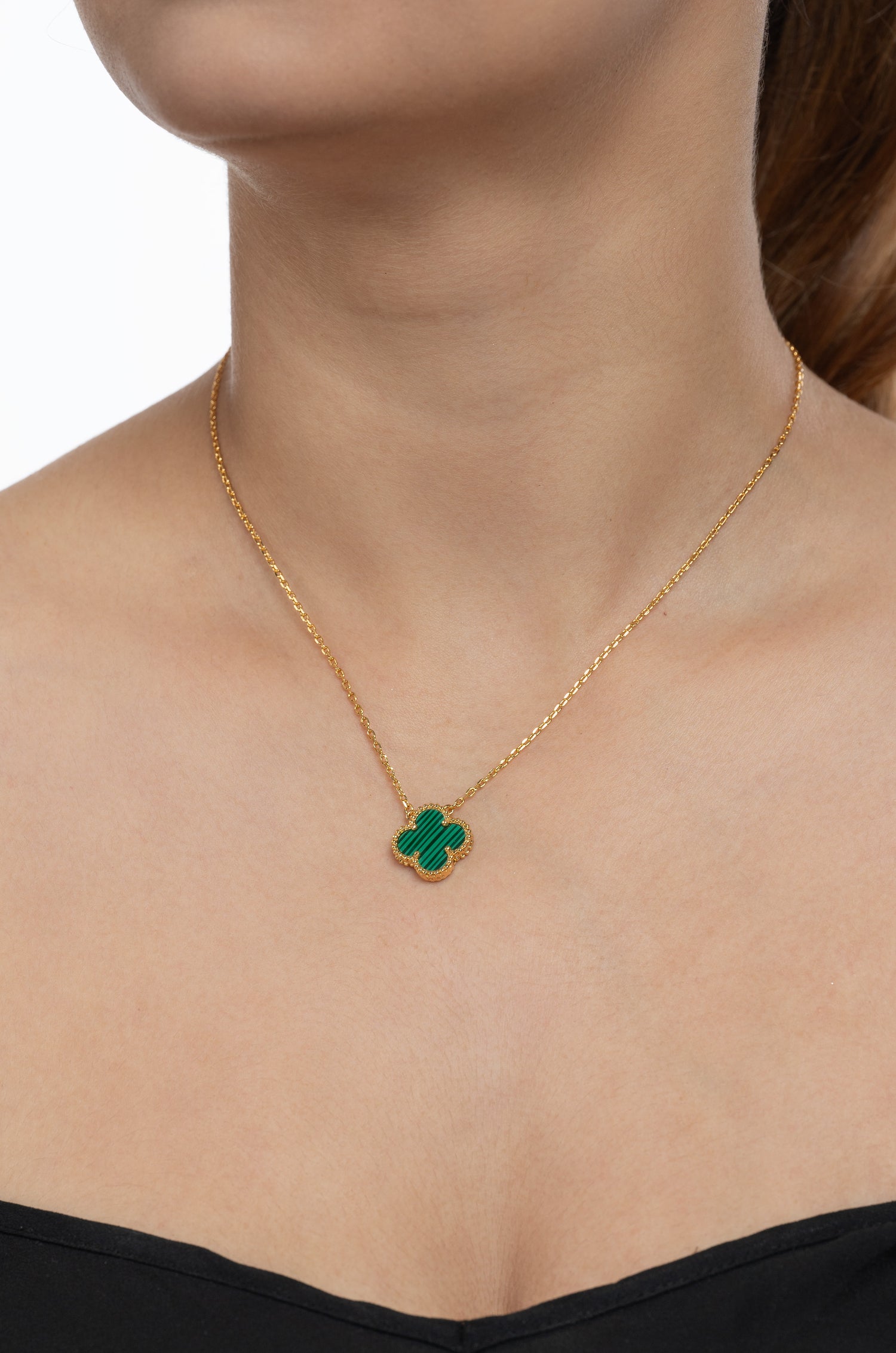 Green Gem Clover Van Chief Neckchain