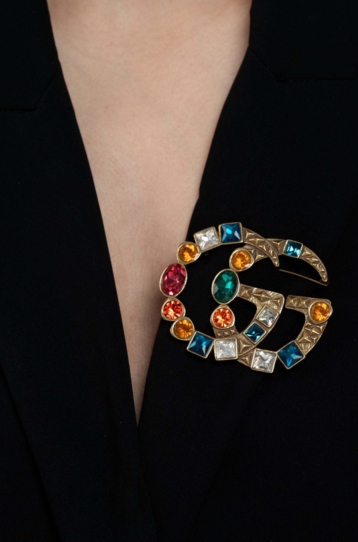 Prismatic Luxe Guchi Brooch
