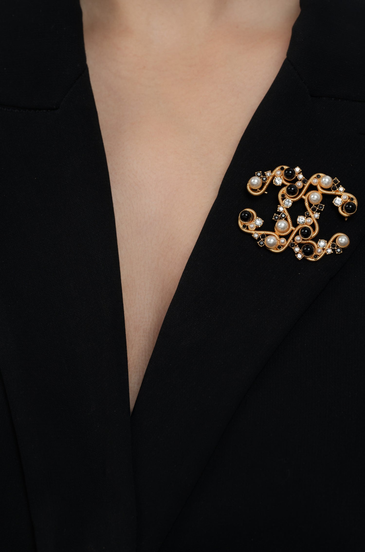 Golden Elegance Shanel Brooch