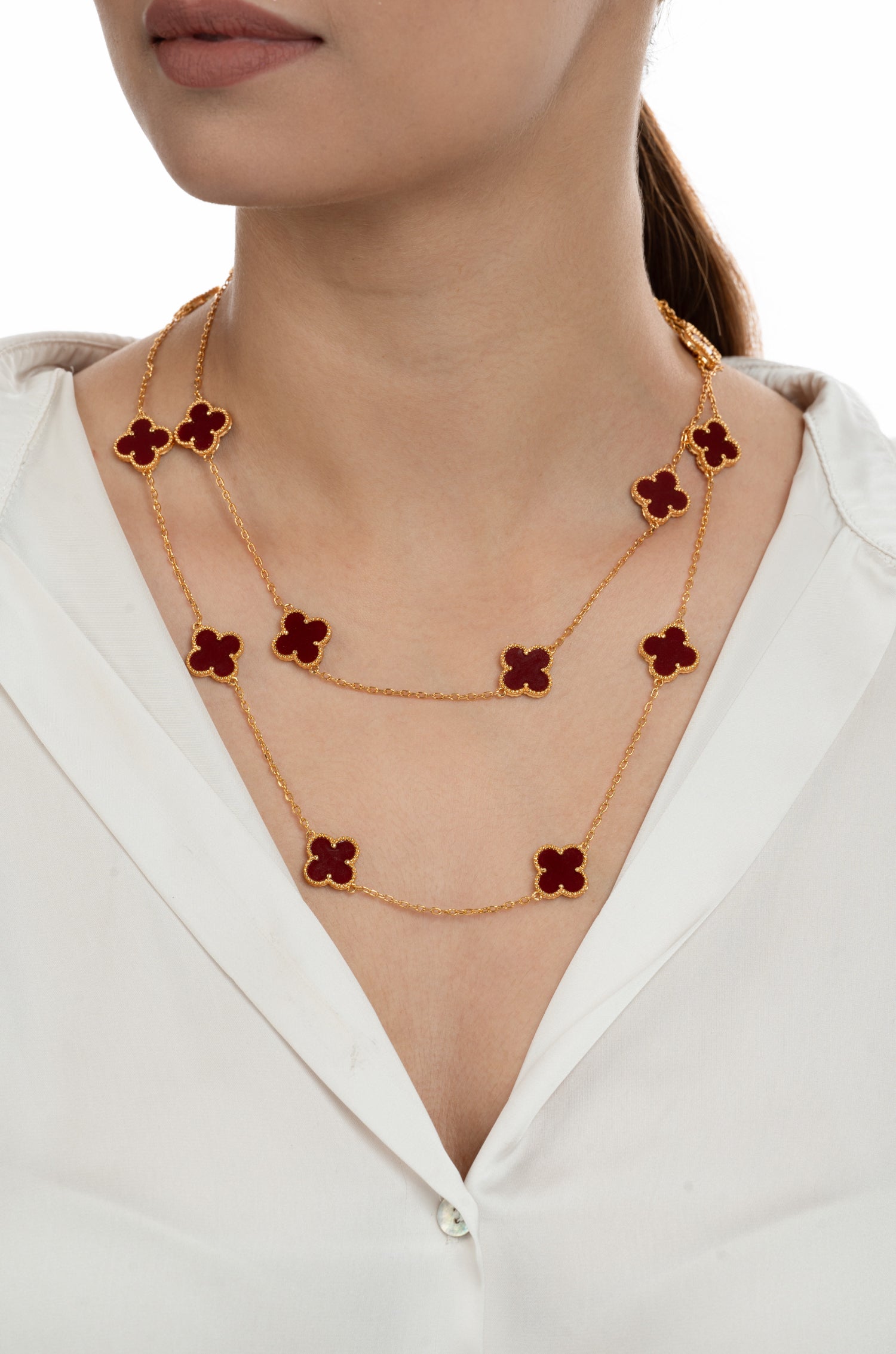 Red Flower Cascade Van Chief Neckchain