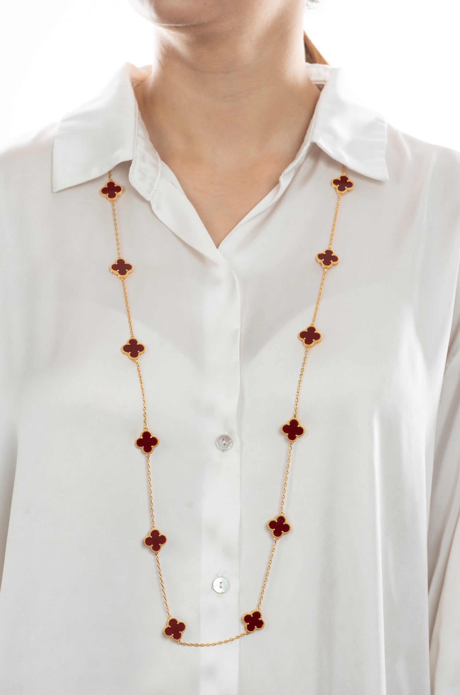 Red Flower Cascade Van Chief Neckchain