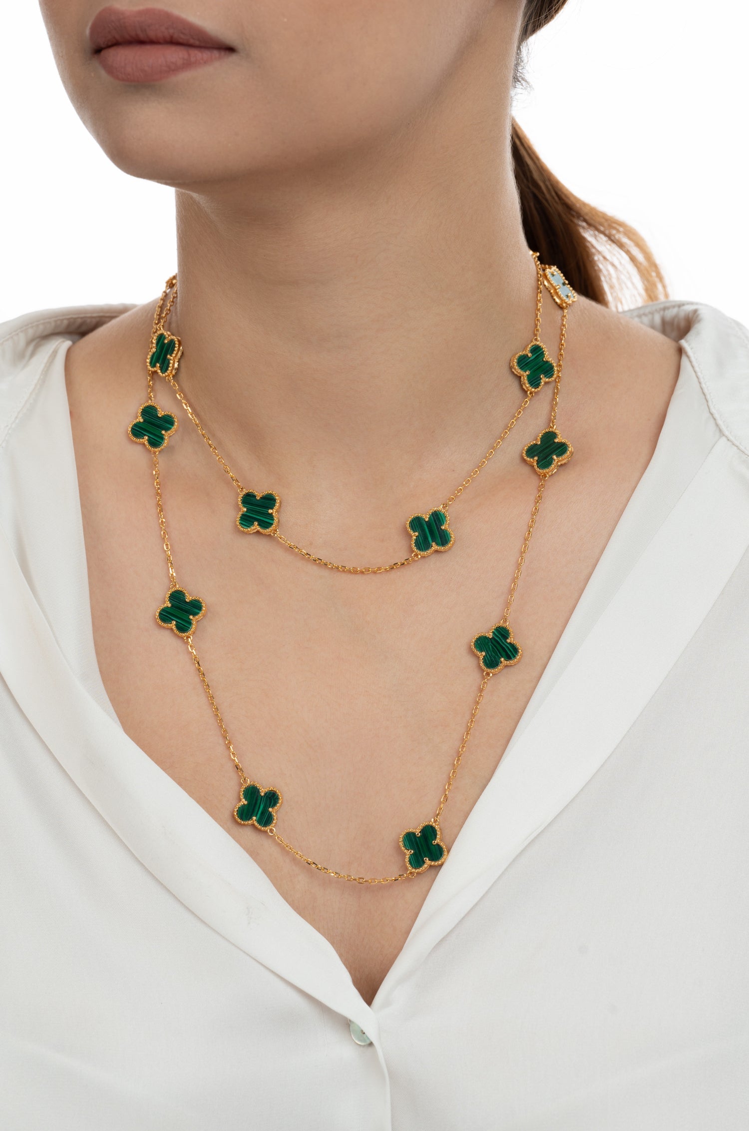 Green Flower Cascade Van Chief Neckchain
