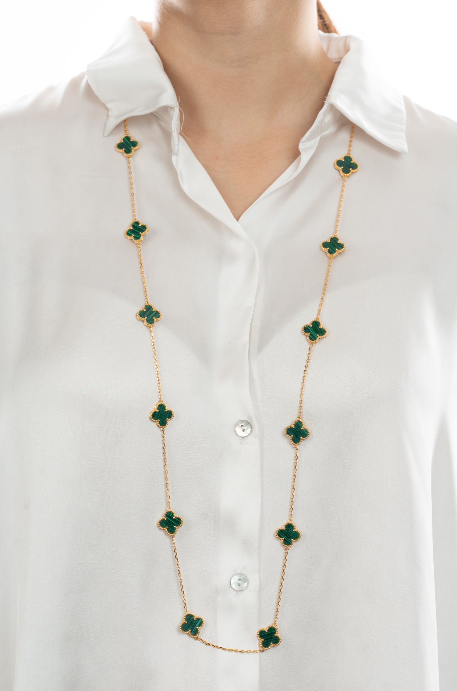 Green Flower Cascade Van Chief Neckchain