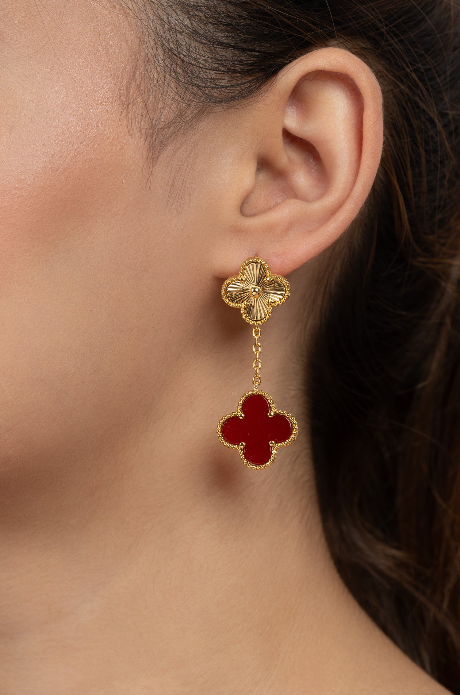 Scarlet Petal Van Chief Earrings