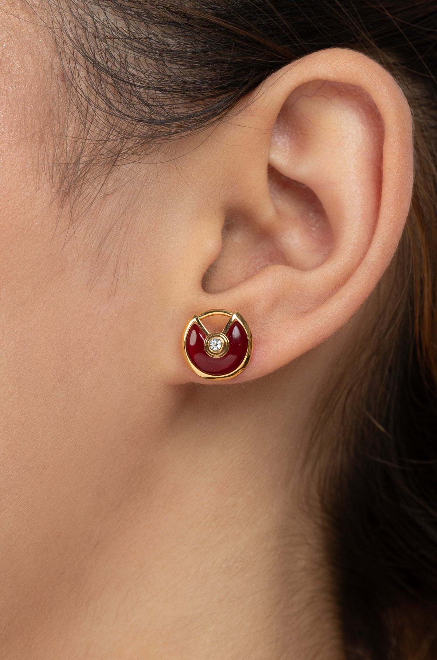 Red Quarter Celone Studs