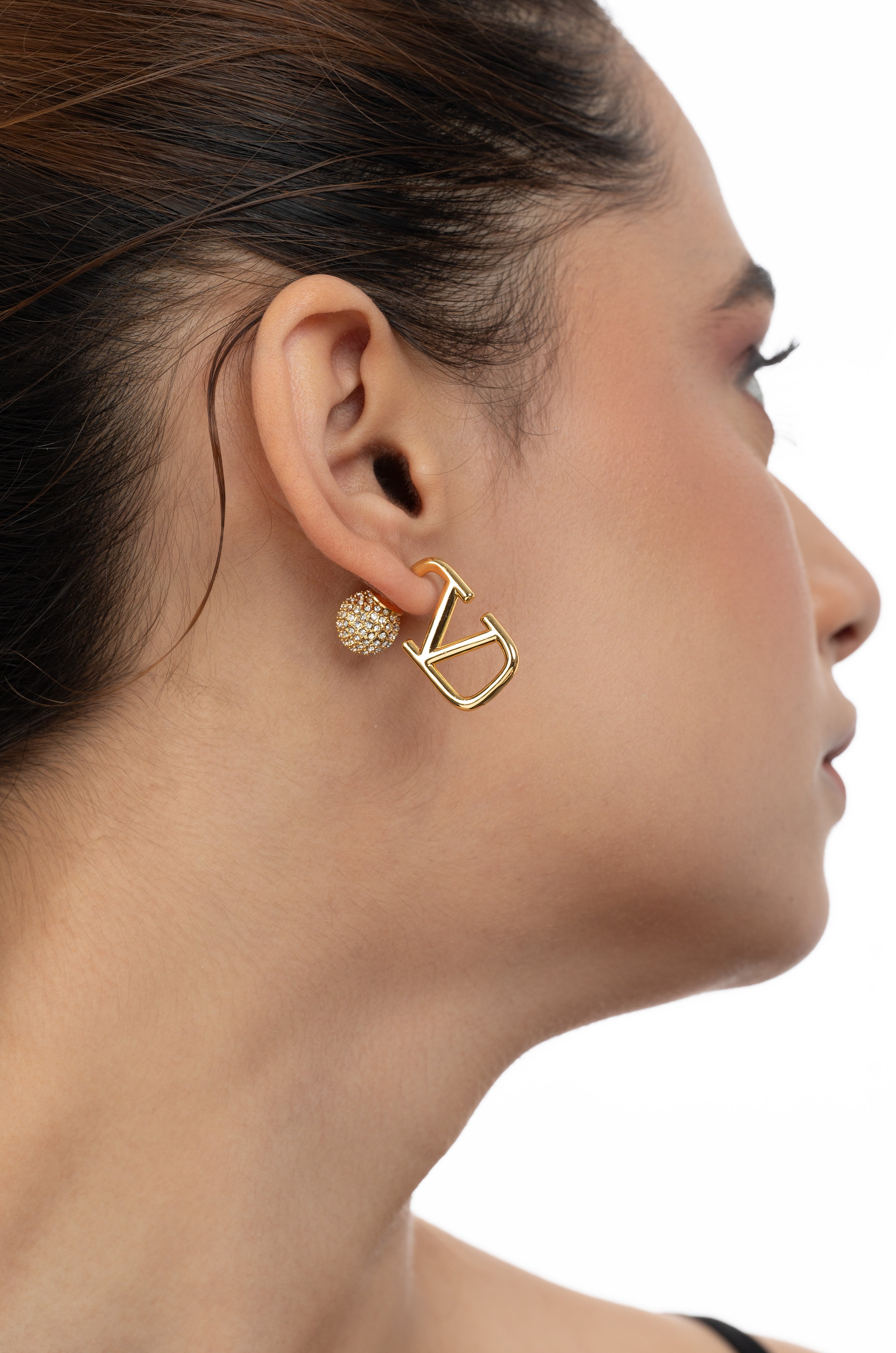 Golden Sparkle Valentine Earrings