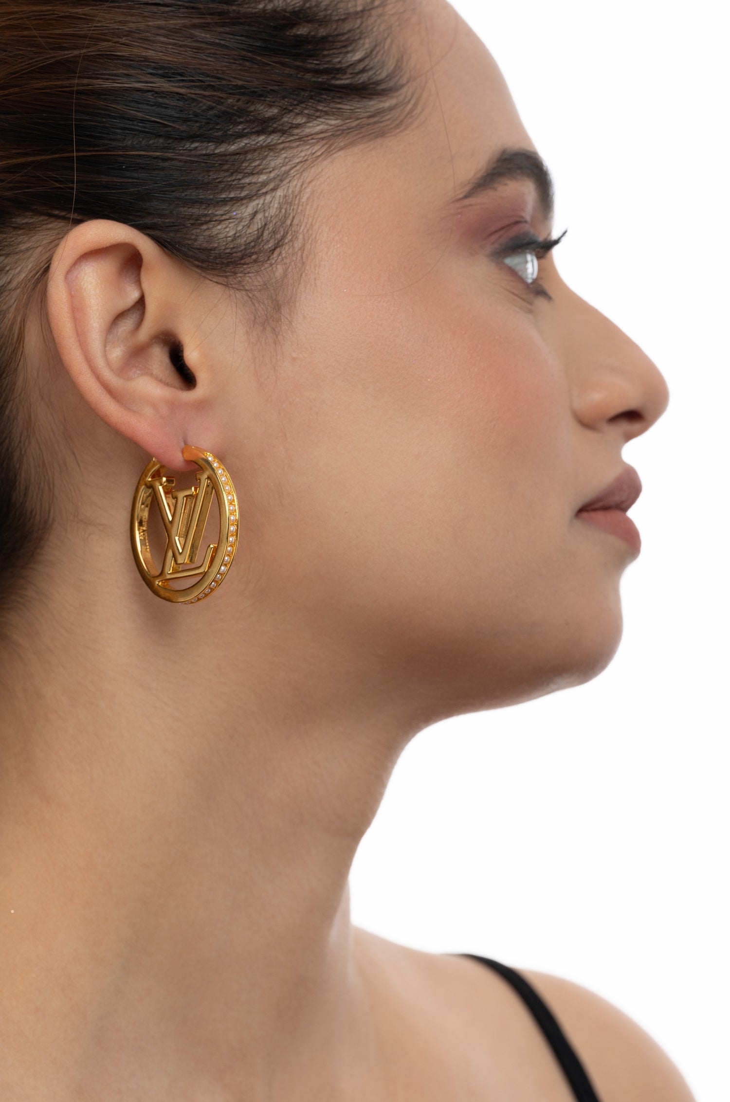 Gleaming Golden Mark Elvy Studs